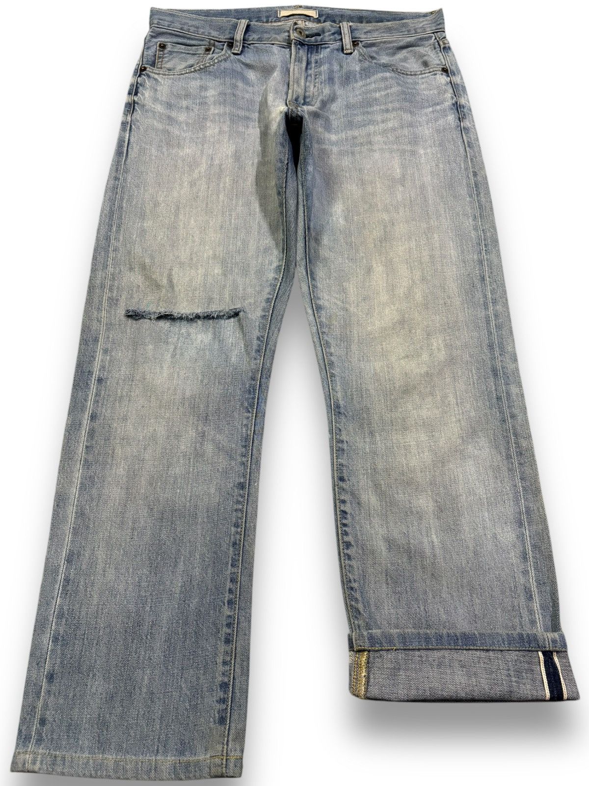 Uniqlo Vintage Uniqlo Selvedge Regular Straight Distressed Jeans Size US 32 / EU 48 - 1 Thumbnail