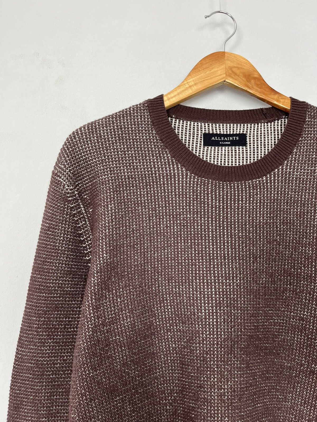 Allsaints All Saints Cotton / Wool Heavy Knitted Sweater Size US XL / EU 56 / 4 - 2 Thumbnail