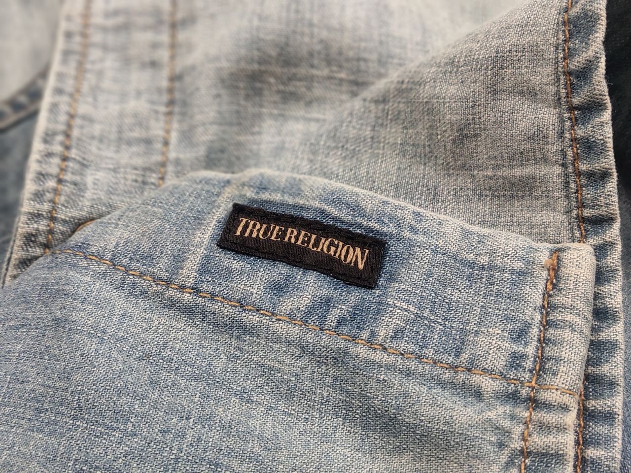 True Religion True Religion Vintage Core Jacket western denim faded shirt Size US XL / EU 56 / 4 - 12 Thumbnail