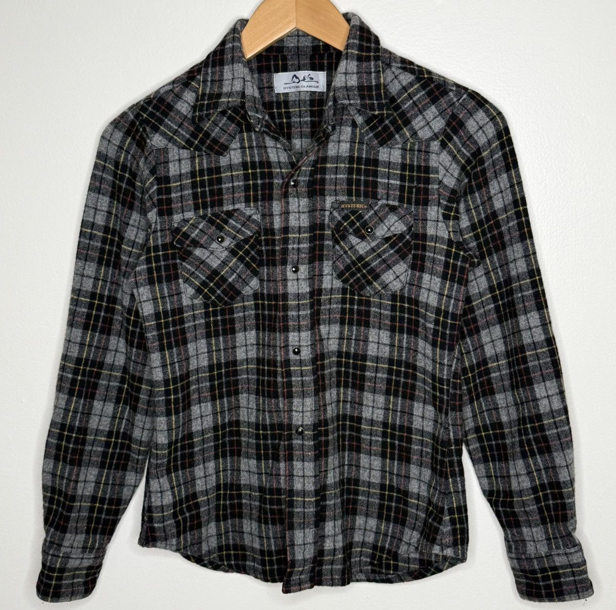 Hysteric Glamour × Vintage Vintage Hysteric Glamour Women’s Wool Plaid Flannel Shirt Size S / US 4 / IT 40 - 1 Thumbnail