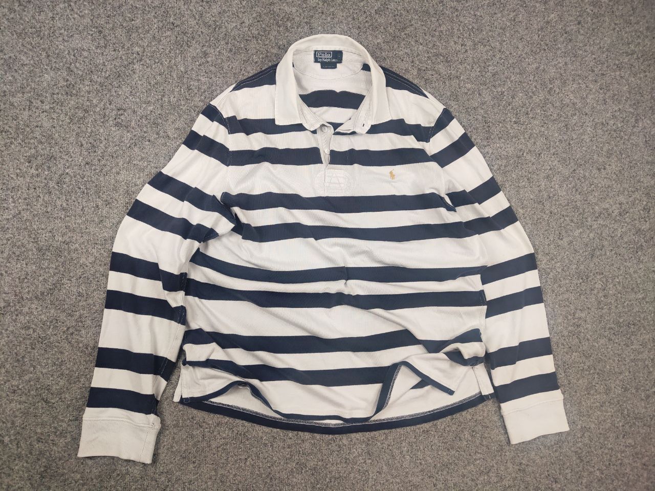 Polo Ralph Lauren Vintage 90's Polo Ralph Lauren Striped Rugby Long sleeve Size US XL / EU 56 / 4 - 8 Thumbnail