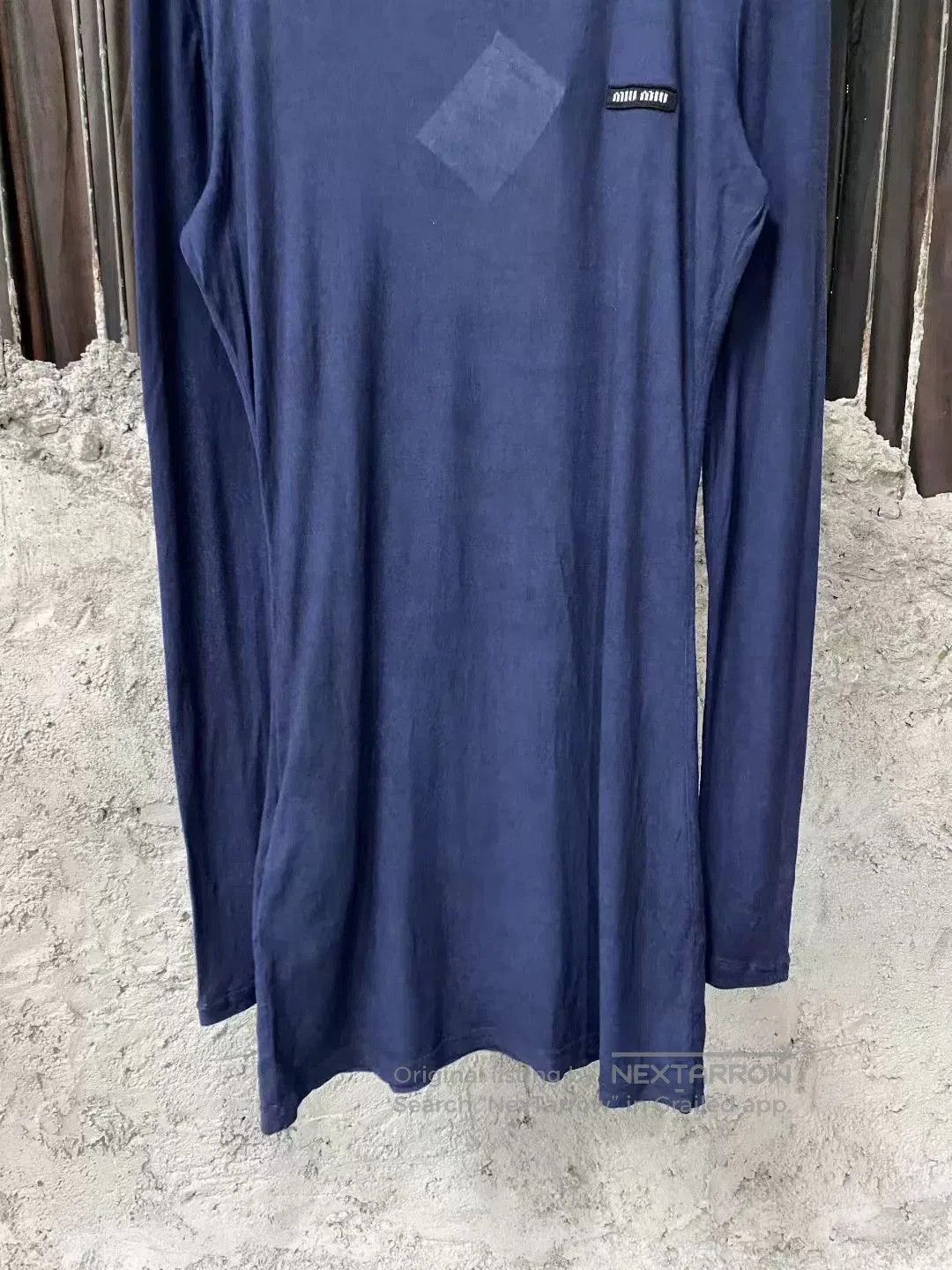 Miu Miu miu miu navy blue long sleeve dress. Size M / US 6-8 / IT 42-44 - 4 Thumbnail