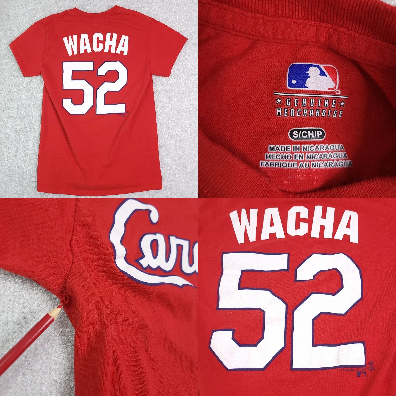 MLB MLB Genuine Merchandise STL Cardinals Wacha #52 T Shirt Adult Small Red PHOTOS Size US S / EU 44-46 / 1 - 8 Thumbnail
