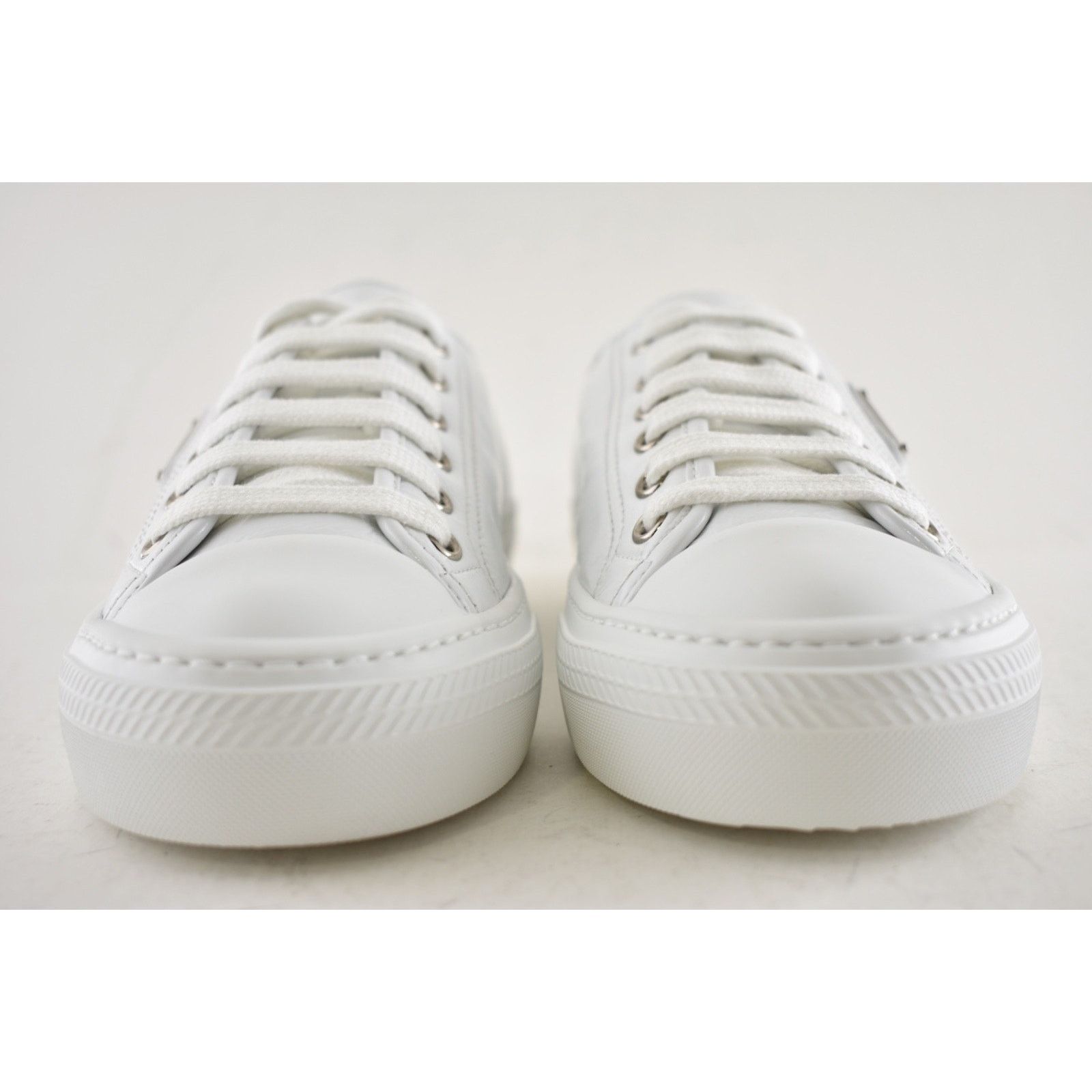 Prada Prada Smash Patent Logo Lace Up Flat Low Top Sneaker 36.5 Size US 6.5 / IT 36.5 - 10 Thumbnail