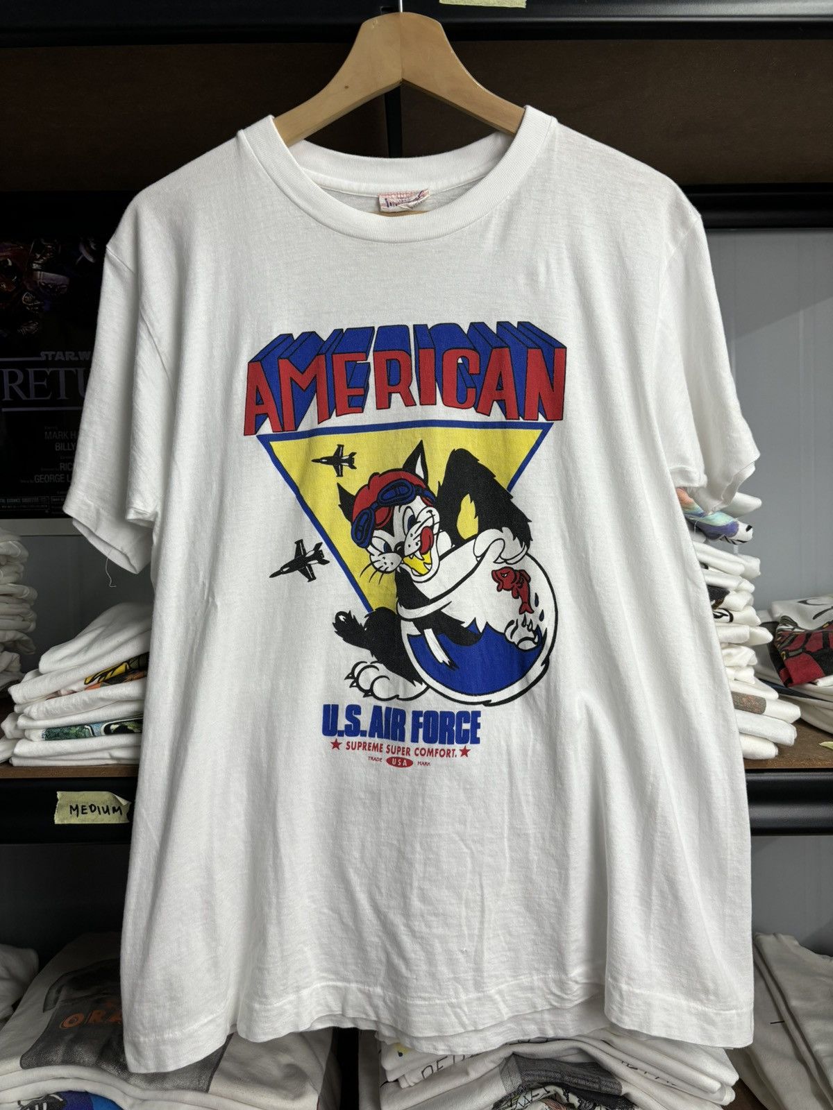 Vintage RARE! Vintage 90’s Art American Us Air Force Size US M / EU 48-50 / 2 - 2 Thumbnail