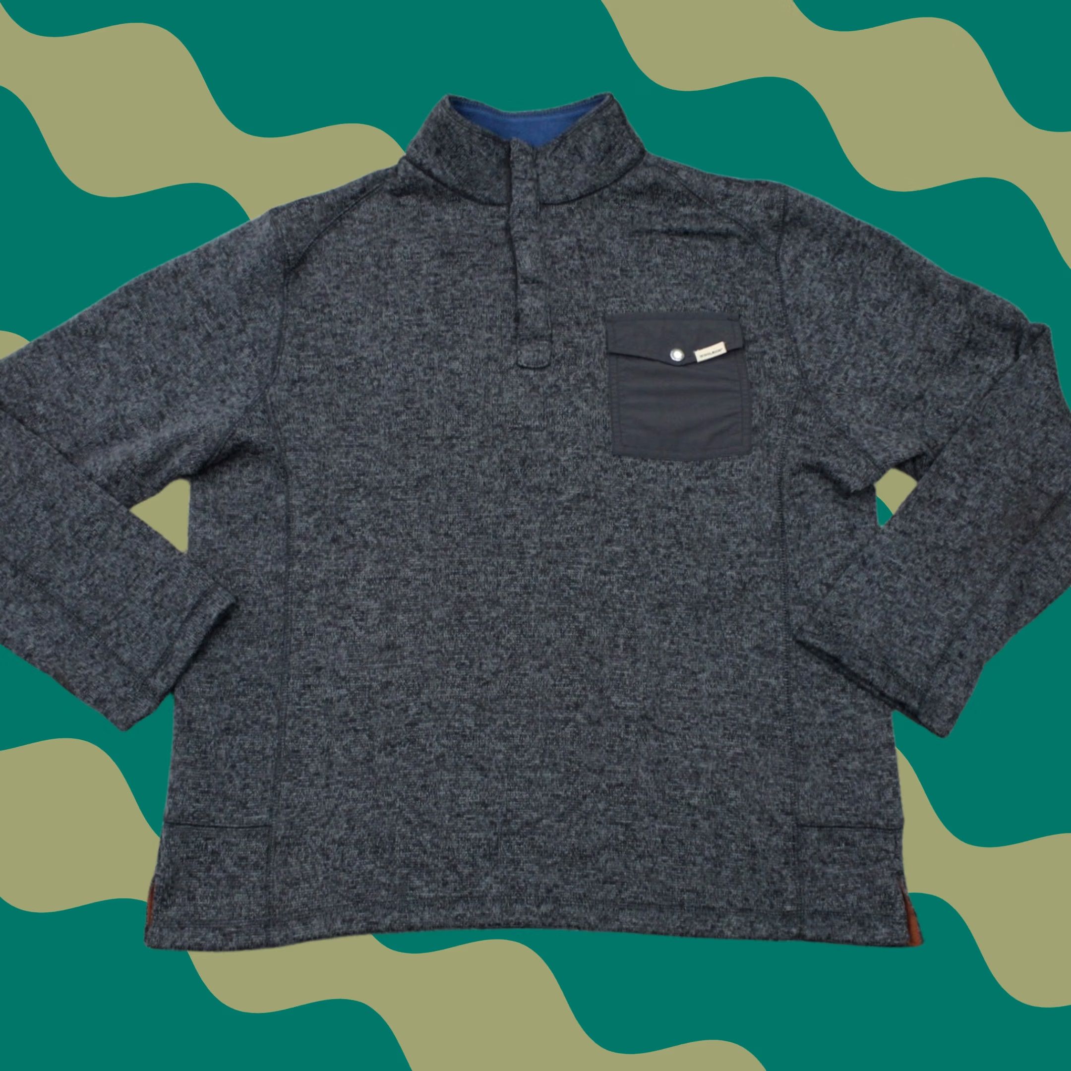 Vintage Woolrich Sweatshirt Mens Medium Gray 1/4 Snap L/S Pullover with Pocket Woolrich Sweatshirt Mens Medium Gray) Size US M / EU 48-50 / 2 - 1 Thumbnail