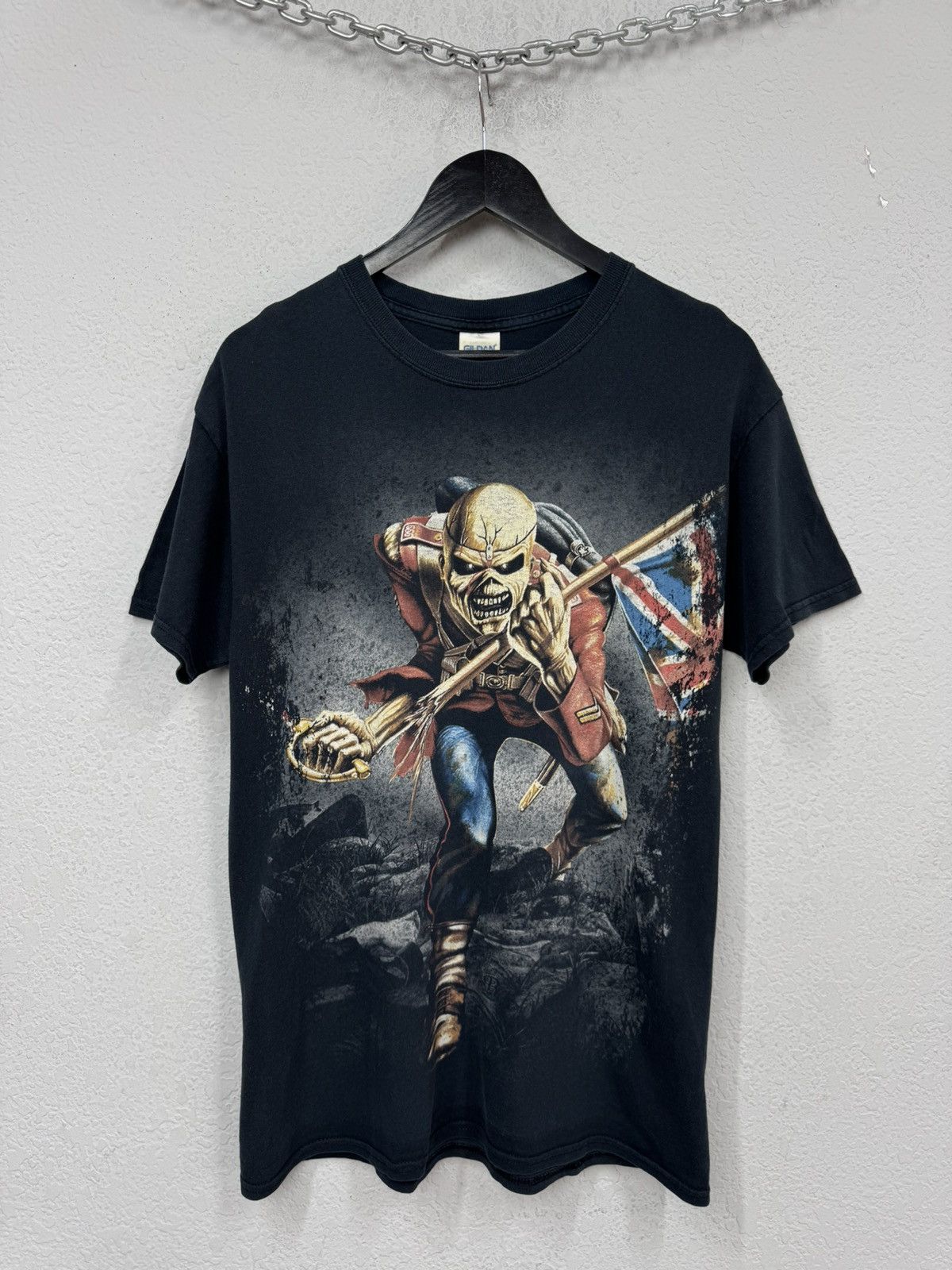 Gildan Vintage Iron Maiden T-Shirt Black 90s Band Tee Rock Size US M / EU 48-50 / 2 - 2 Thumbnail