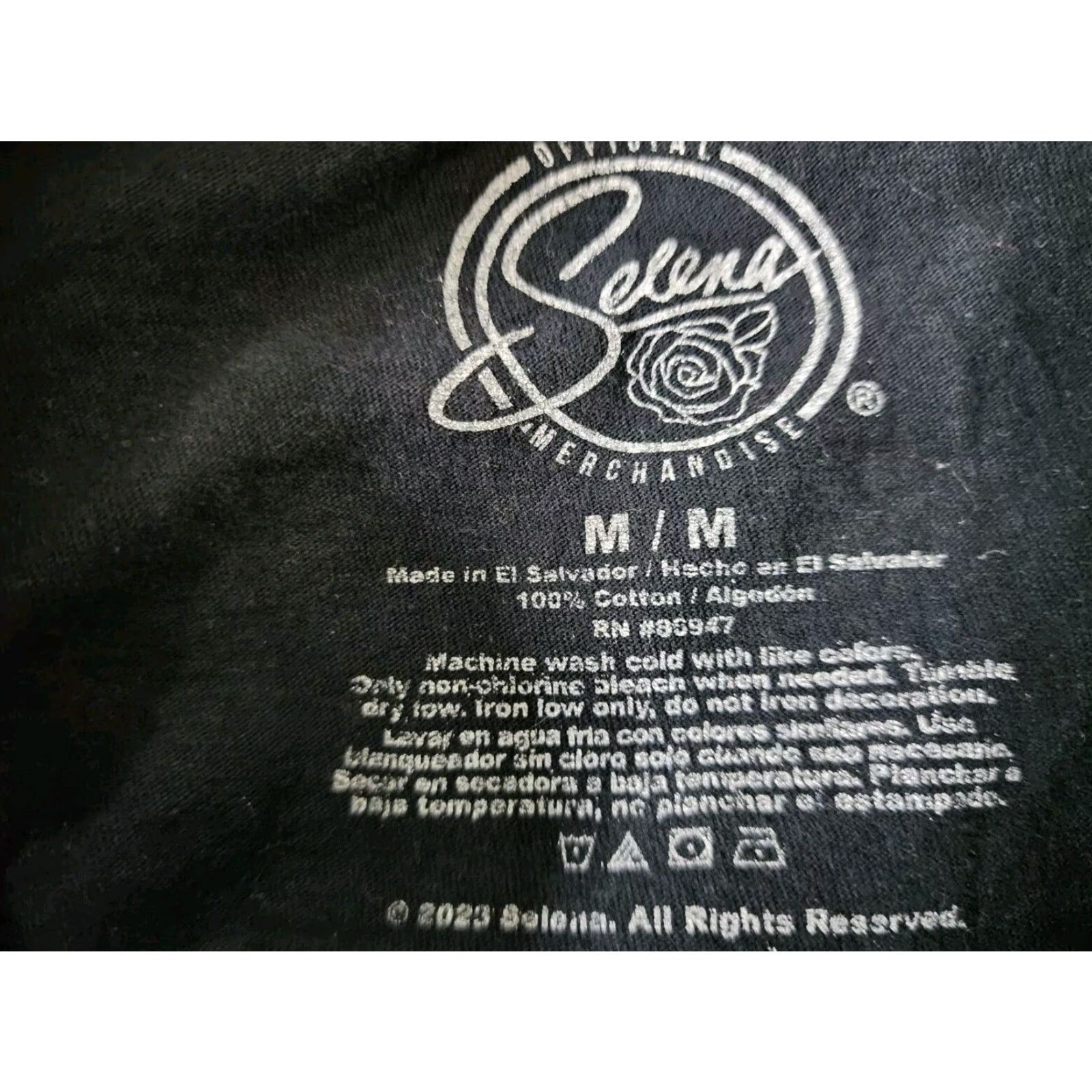 Vintage Selena Quintanilla Official Black Band Tee Unisex Adult Medium Size US M / EU 48-50 / 2 - 4 Thumbnail
