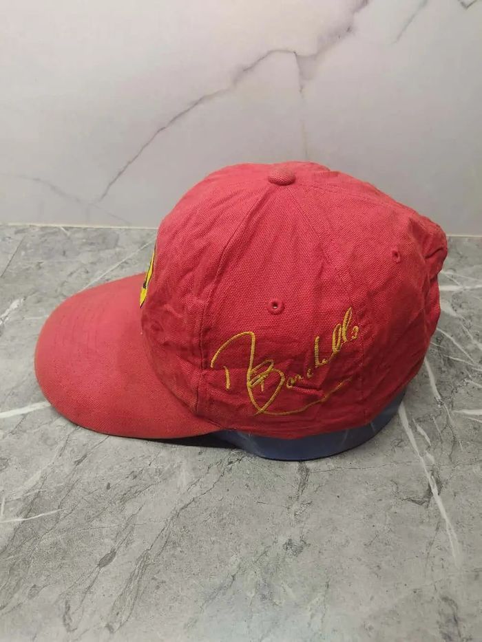 Ferrari Vintage Ferarri Rubens Barrichello Signature Cap Hat Size ONE SIZE - 4 Thumbnail