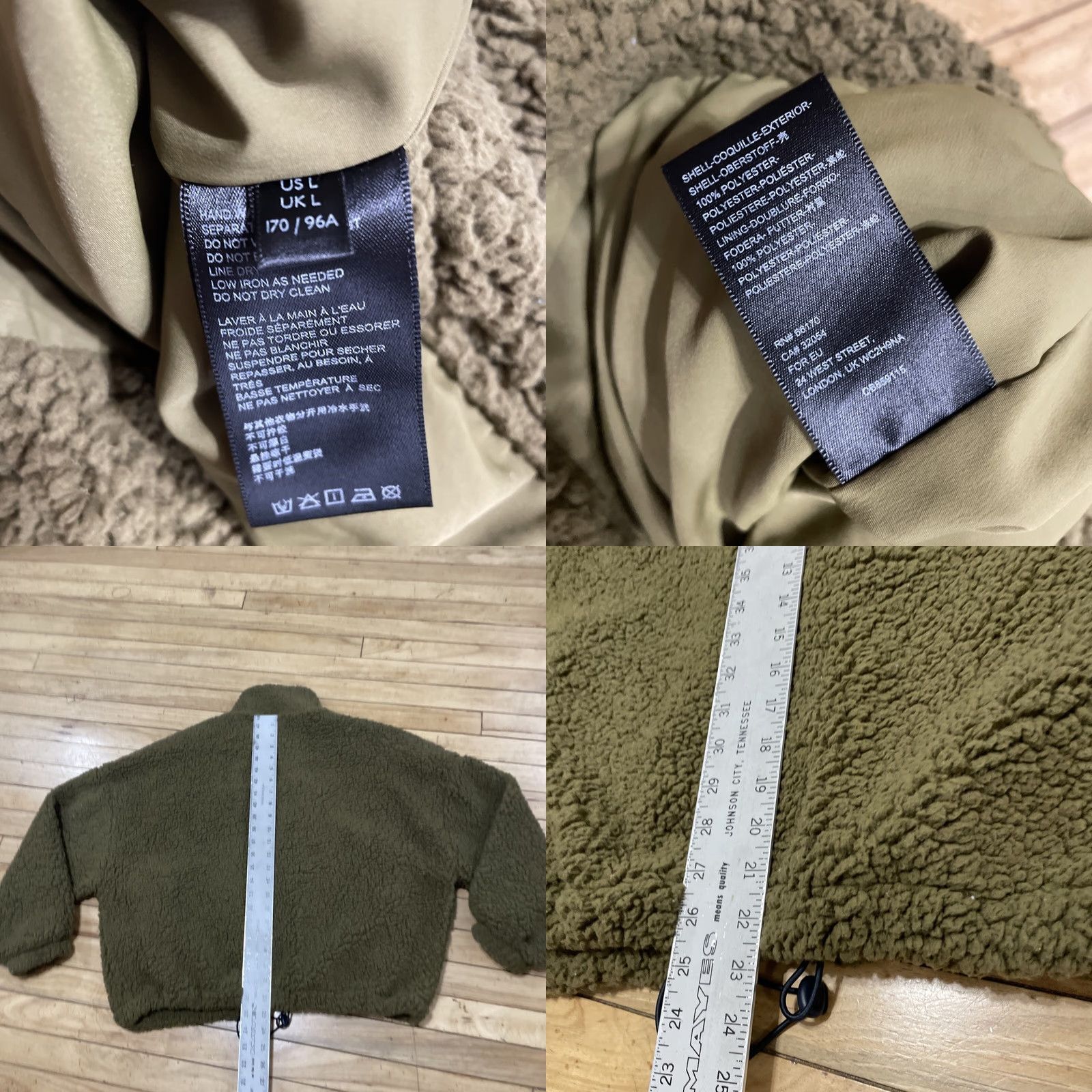 Urban Outfitters Urban Outfitters Sherpa Fleece Crop Jacket Women L Green Deep Pile Boho Outdoor Crop Jacket Size L / US 10 / IT 46 - 8 Thumbnail