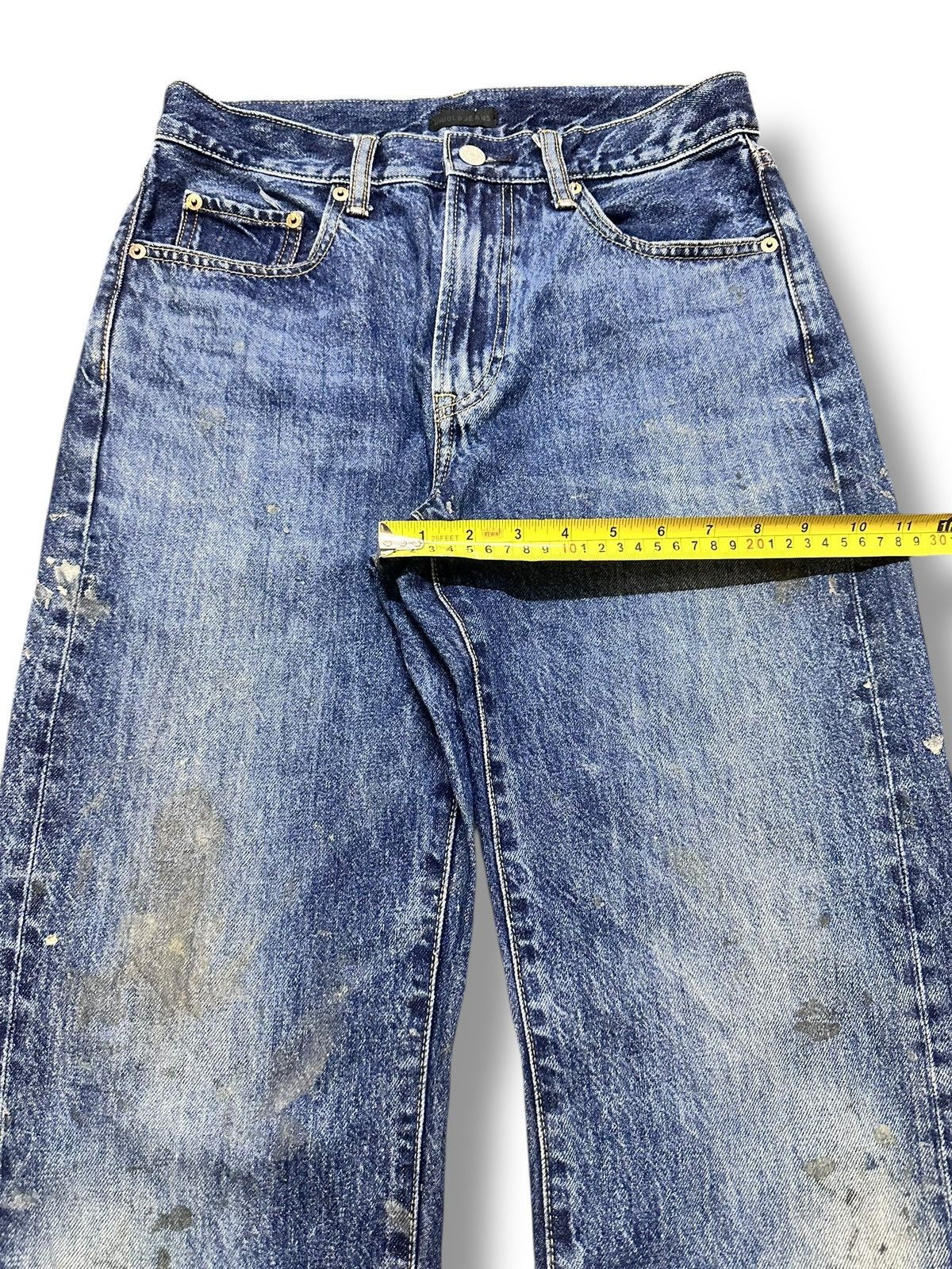 Japanese Brand Uniqlo Painted Striked Jeans With Baggy Wideleg Style Size US 30 / EU 46 - 16 Thumbnail