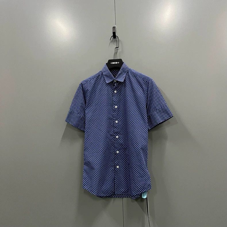Givenchy Givenchy Size39 Blue Polka Dot Printed Short Sleeve Shirt Size US M / EU 48-50 / 2 - 1 Thumbnail