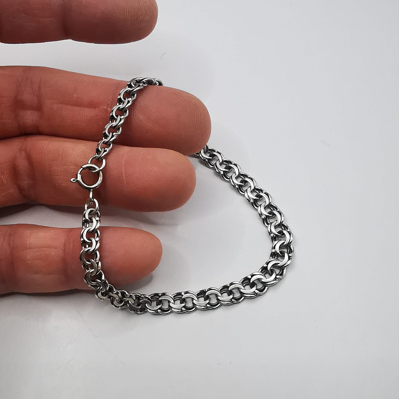 Sterling Silver Vintage Beautiful Bracelet Jewelry,925 Sterling Silver 9,09g Size ONE SIZE - 6 Thumbnail