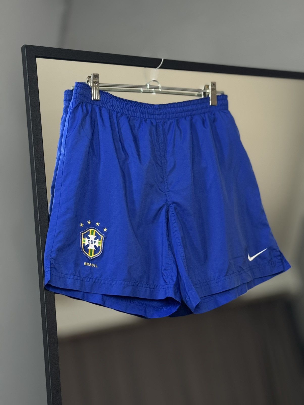 Nike Vintage Nike Brazil Shorts Neymar Umbro Messi Jersey Y2K Size US 32 / EU 48 - 4 Thumbnail