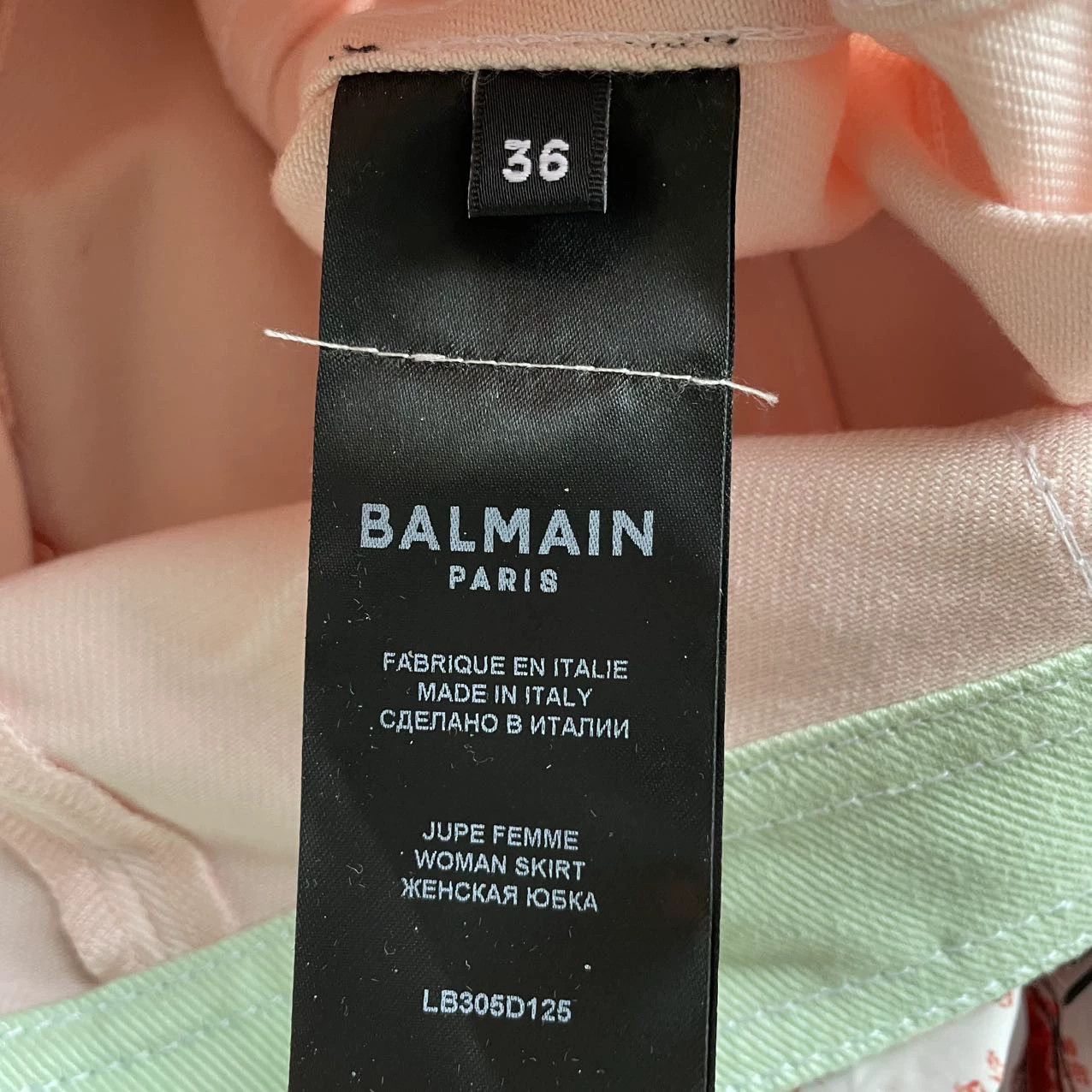 Balmain Balmain Pink Denim White Macaron Colorblock Dress 36 Size 25" / US 0 / IT 36 - 5 Thumbnail
