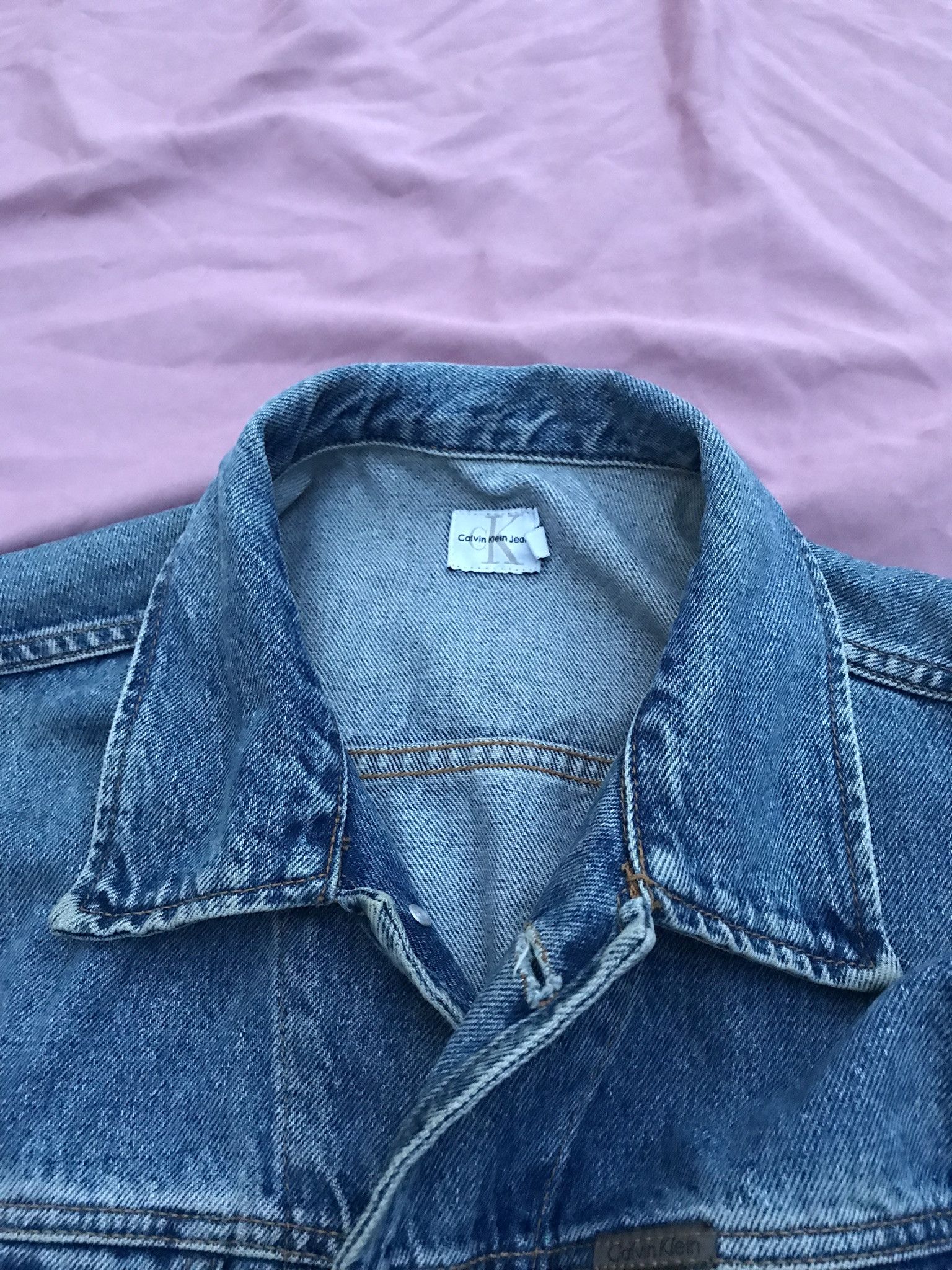 Calvin Klein US MADE CALVIN KLEIN 90s Vintage denim jacket Size US L / EU 52-54 / 3 - 5 Thumbnail