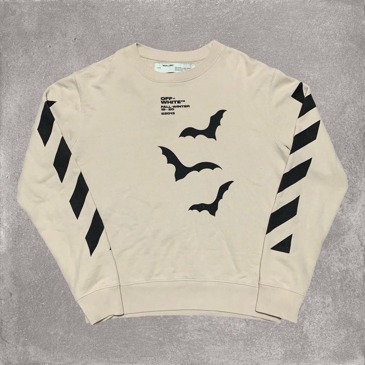 Off-White Off White Medium Bats Print Beige White Sweatshirt Virgil Size US M / EU 48-50 / 2 - 1 Thumbnail