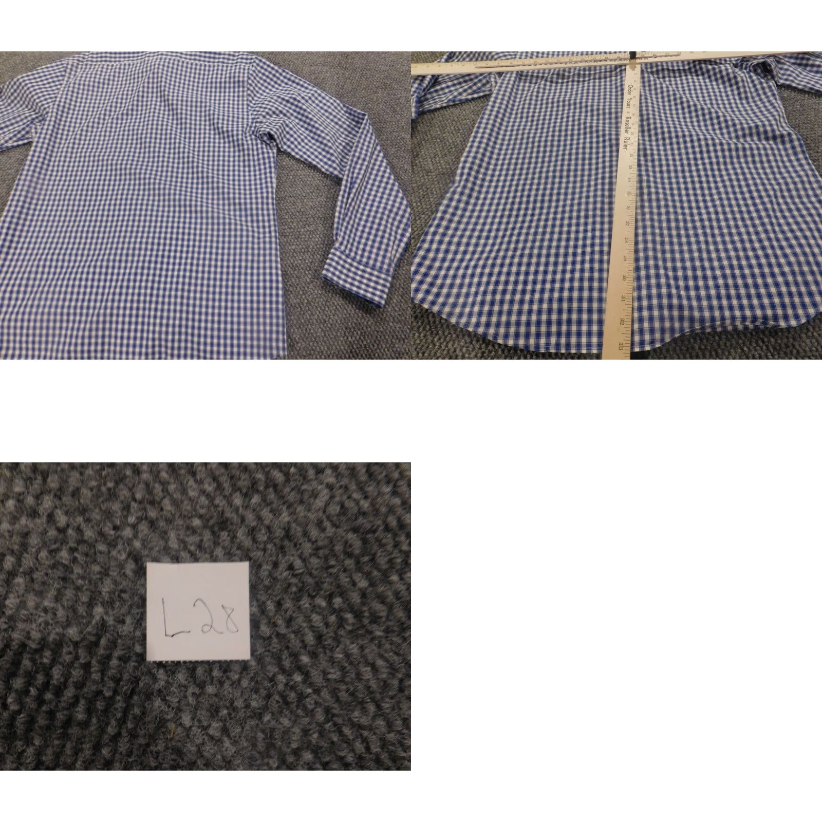 Tallia Tallia Dress Shirt Mens 16.5 Blue Plaid Button Down Casual Regular Cotton Non-Iron Long Sleeve Barrel Cuff N/A Size US XL / EU 56 / 4 - 8 Thumbnail