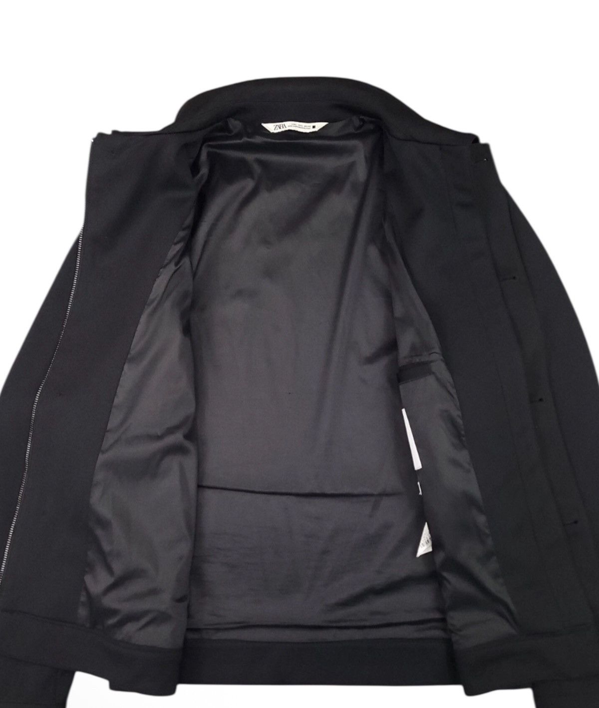 Zara Zara Jacket Large Black Zip Button Stretch Bomber Coa Size US L / EU 52-54 / 3 - 4 Thumbnail
