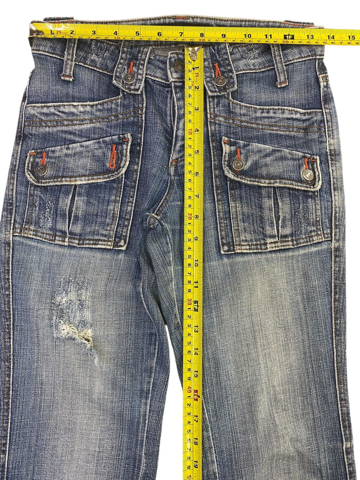 Japanese Brand Camel Road Light Blue Wash Style Flare Jeans Size US 28 / EU 44 - 6 Thumbnail