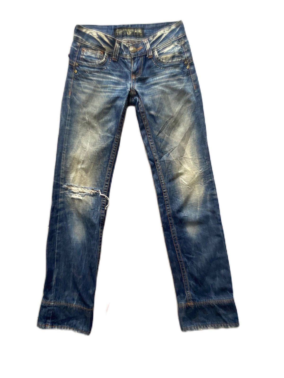 If Six Was Nine × Japanese Brand × Le Grande Bleu (L.G.B.) RED PEPPER SLIM TYPE JAPAN BRAND RIPPED DESIGN RARE STYLE Size US 28 / EU 44 - 1 Thumbnail