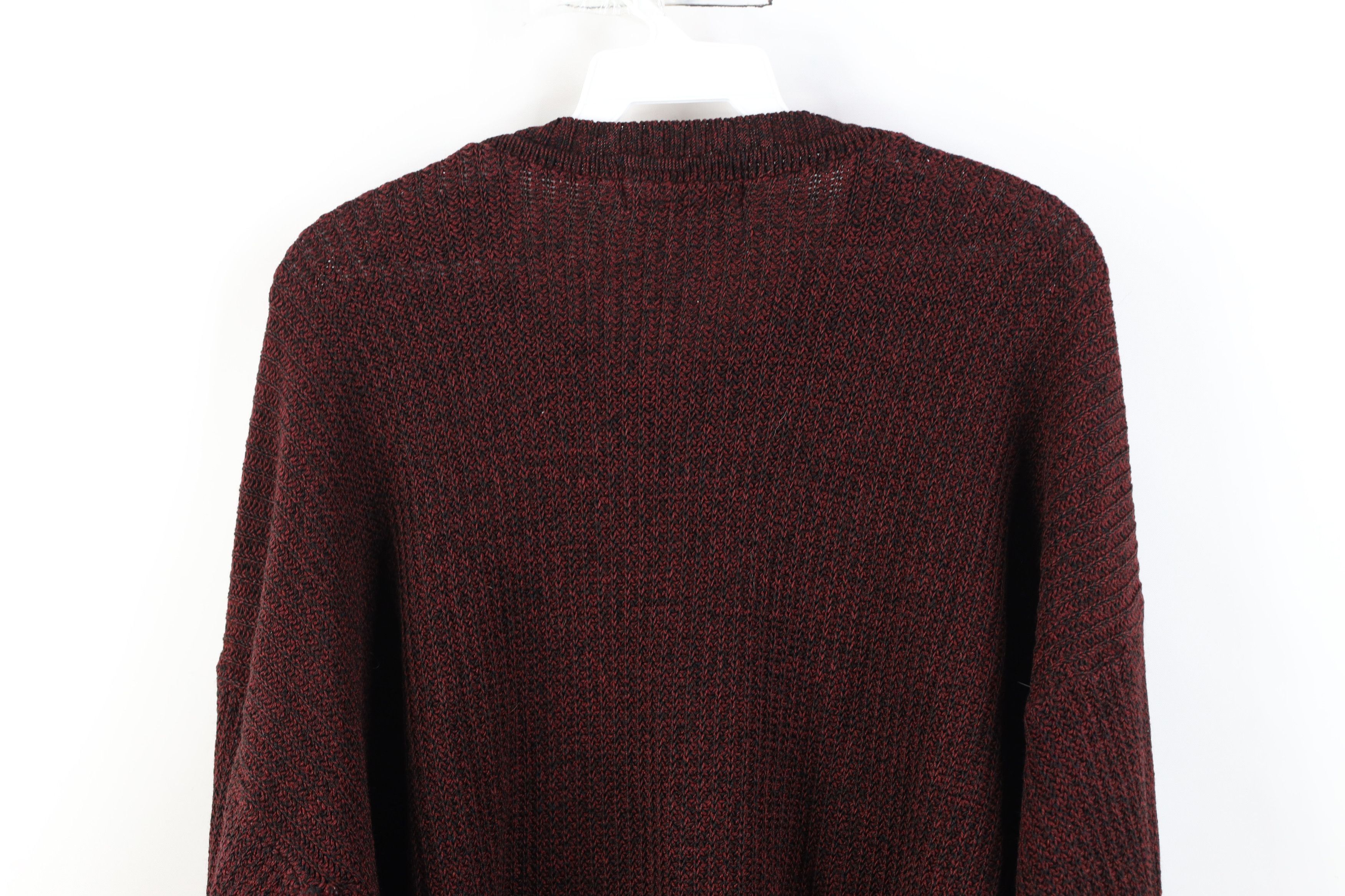 Vintage Vintage 90s Streetwear Ribbed Knit Crewneck Sweater Red USA Size US XL / EU 56 / 4 - 9 Thumbnail