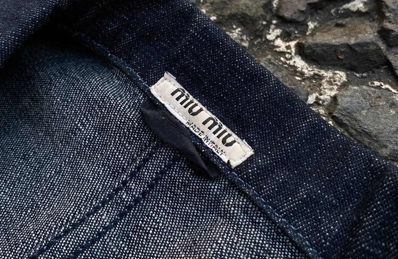 Miu Miu Miu Miu - Prada - FW01 Denim Fiammato Denim Blazer Size M / US 6-8 / IT 42-44 - 8 Thumbnail