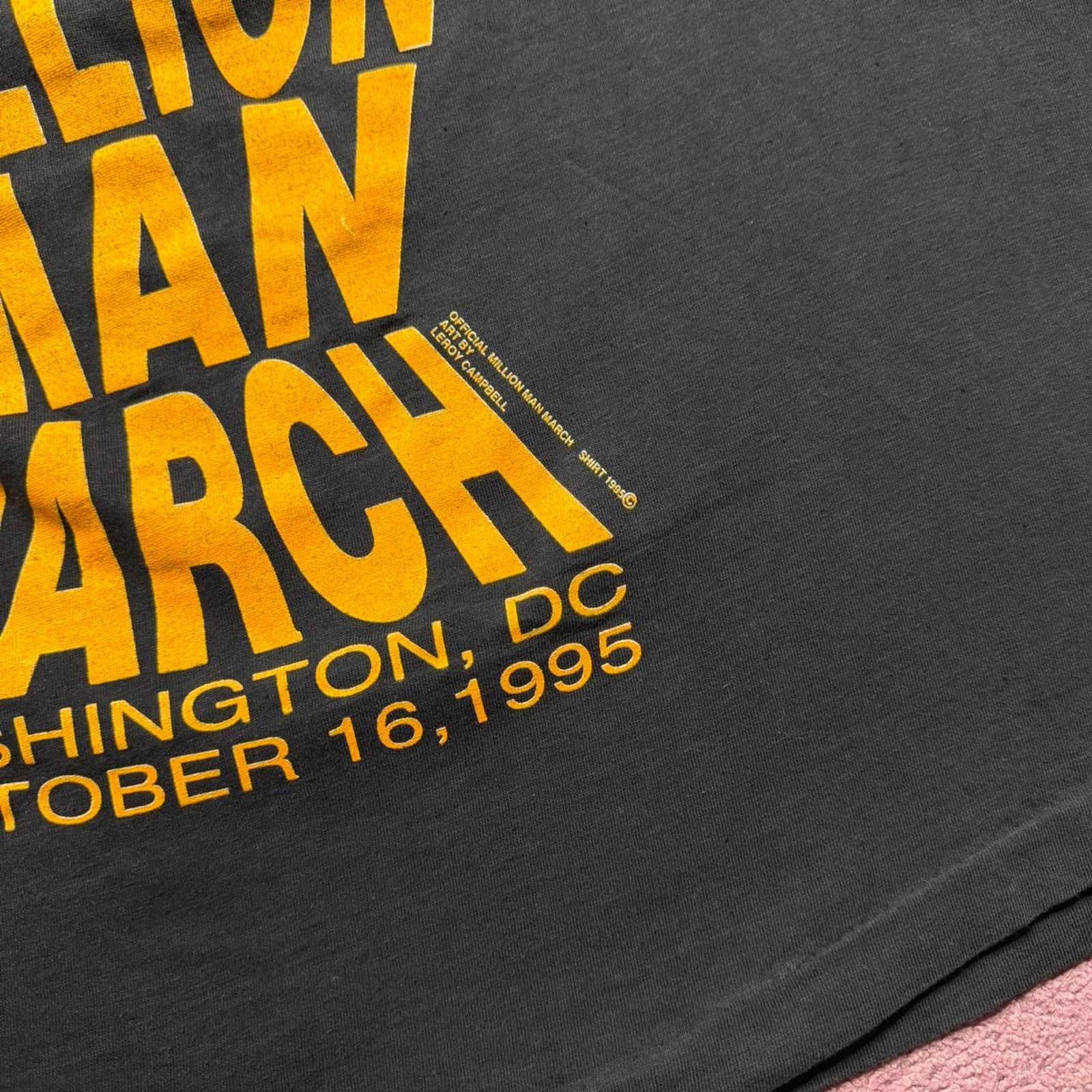 Rap Tees × Vintage Vintage 90s Million Man March Leroy Campbell Graphic T-shirt Size US XXL / EU 58 / 5 - 3 Thumbnail