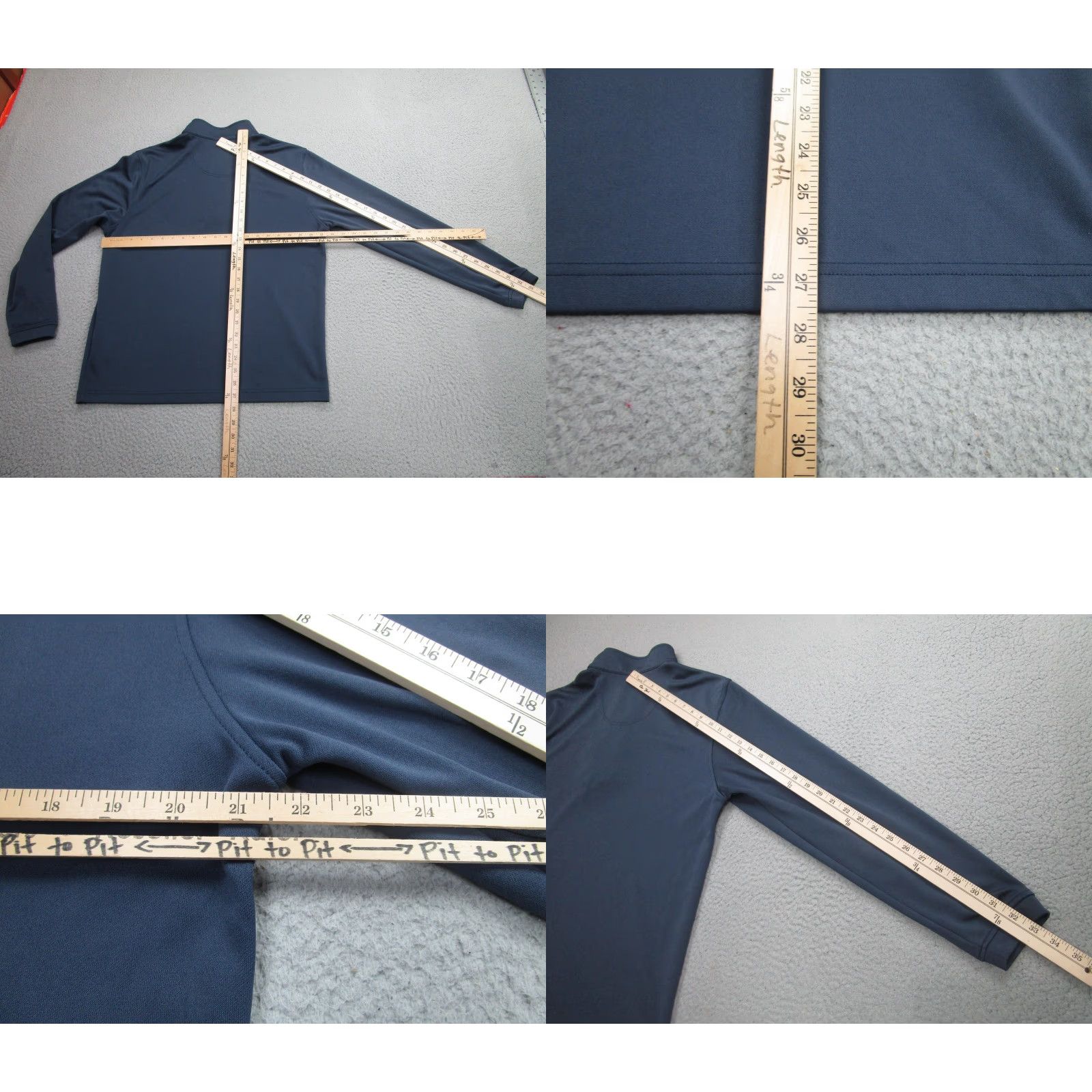 Vintage Pebble Beach Pullover Mens Medium Blue Dry-Luxe Performance 1/4 Zip Golf sweater Size US M / EU 48-50 / 2 - 8 Thumbnail