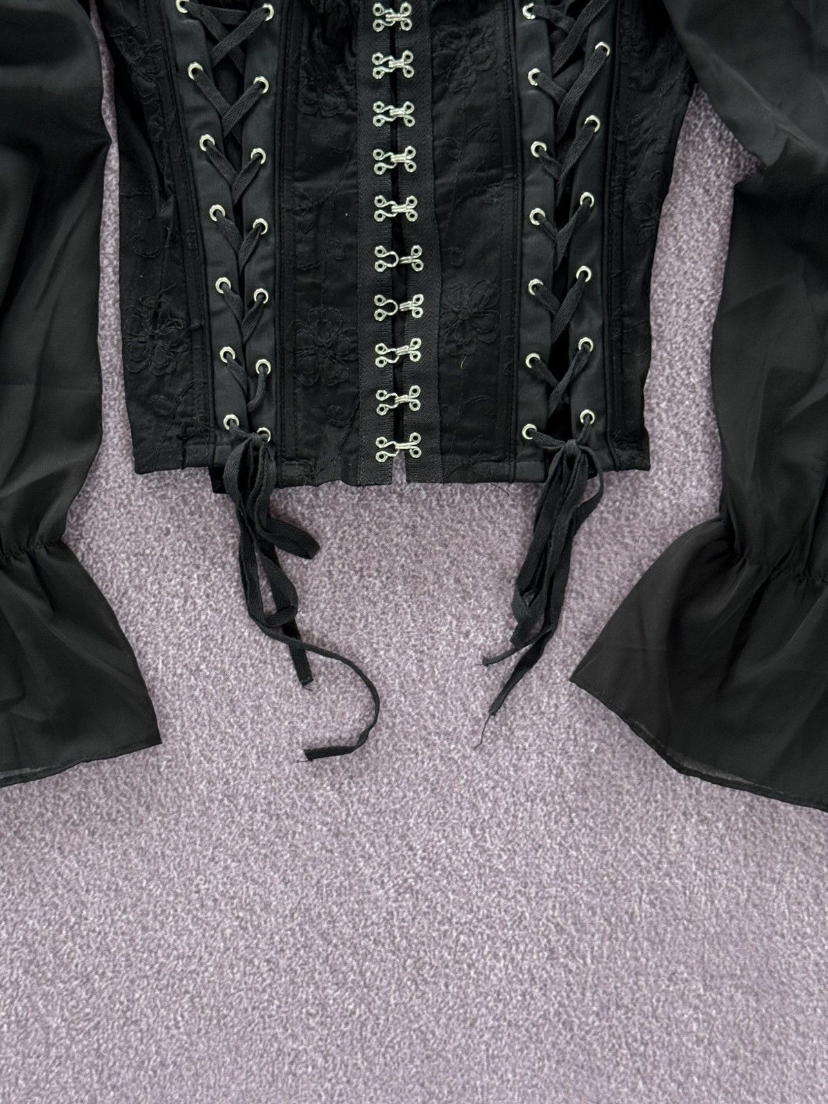 Hysteric Glamour Vintage Crazy Design 00s Opium Mesh Long Sleeve - Goth Size M / US 6-8 / IT 42-44 - 3 Thumbnail