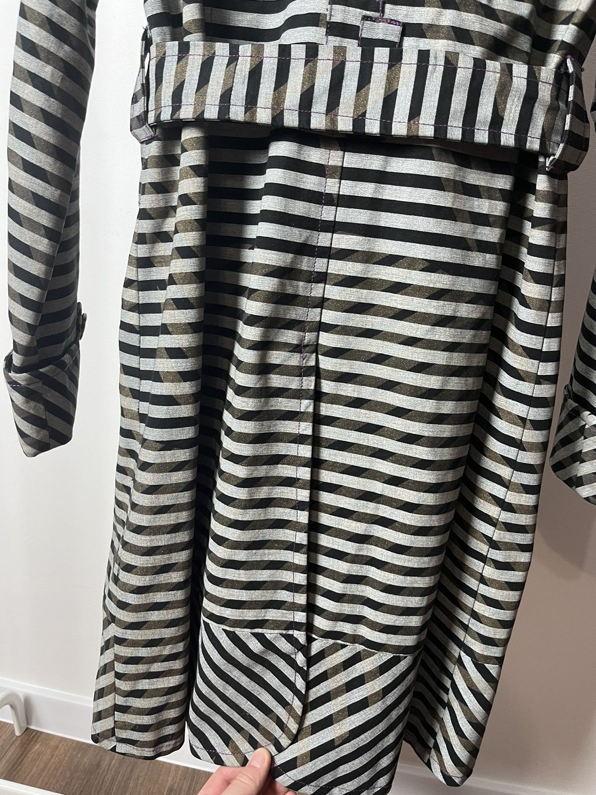 Custo Barcelona Custo Barcelona Stripped Trench Coat Jacket Size S / US 4 / IT 40 - 11 Thumbnail