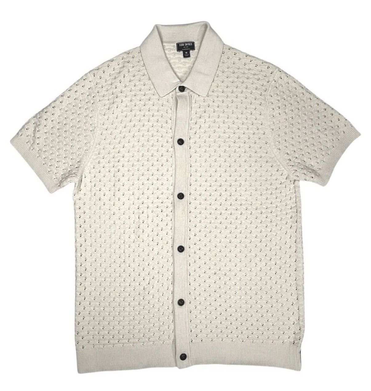 Todd Snyder Todd Snyder Polo Eyelet Stitch Knit Silk/Cotton M New $288 Size US M / EU 48-50 / 2 - 1 Thumbnail