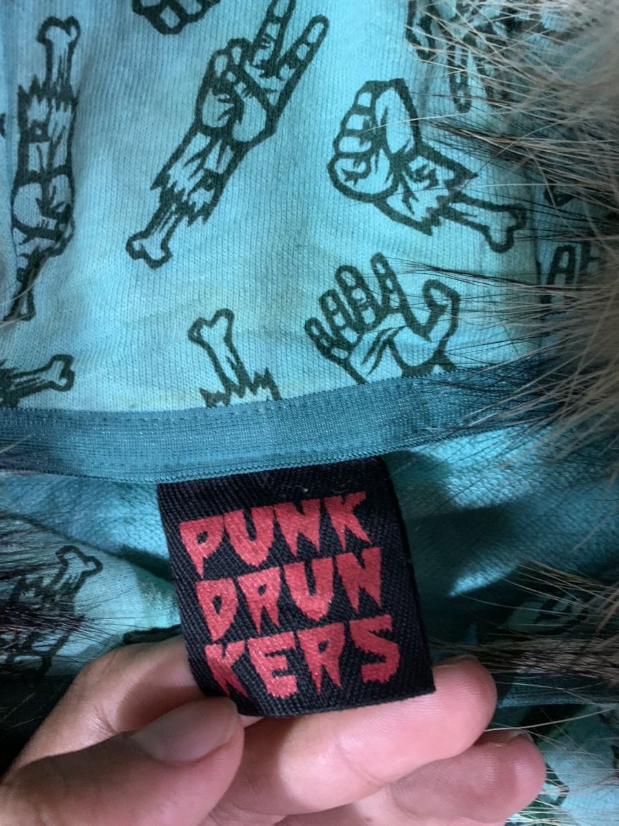 Japanese Brand Undefined Japan Fur Hoodie Full Print Punk Style Size US M / EU 48-50 / 2 - 6 Thumbnail