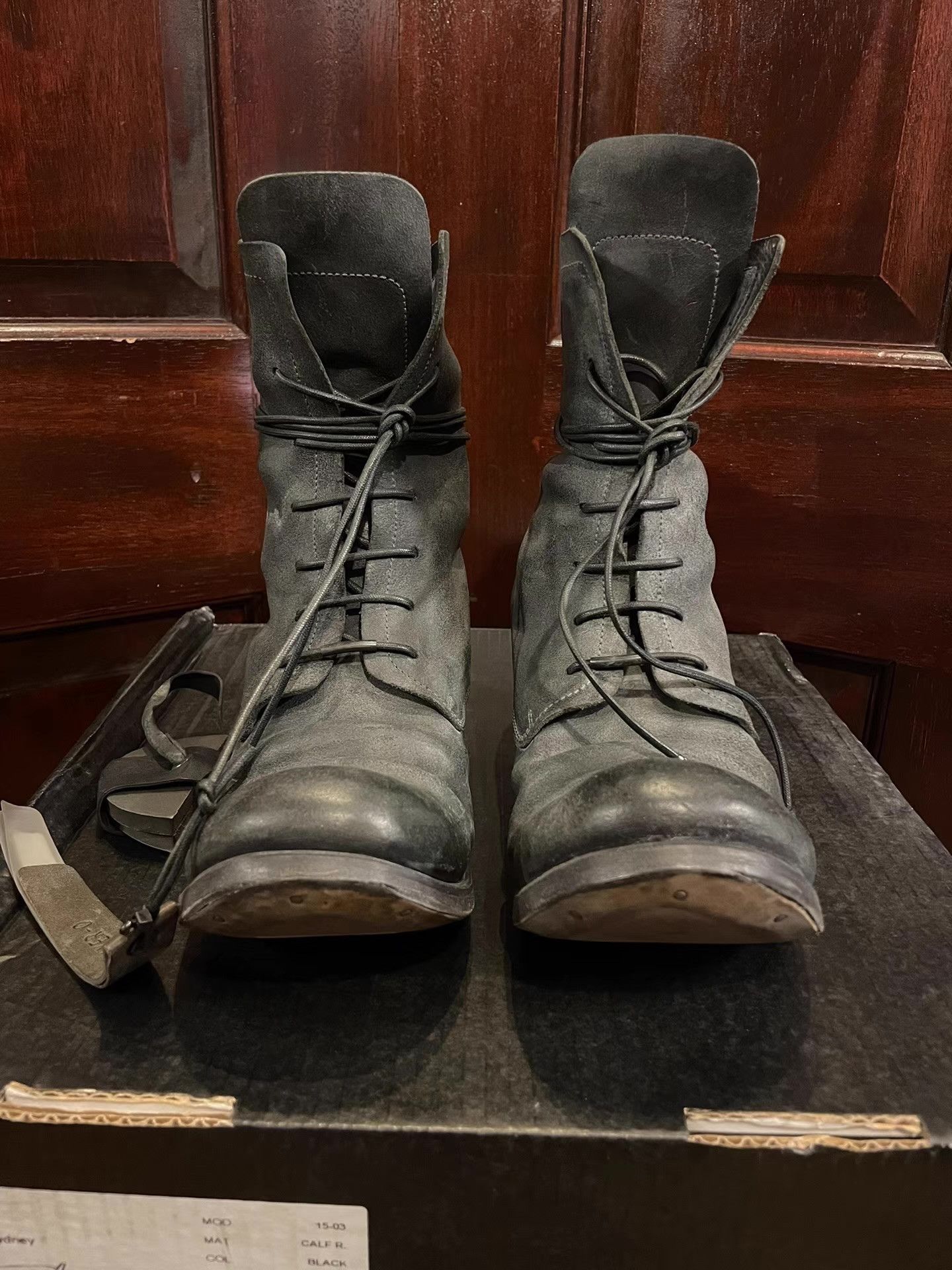 Layer-0 Layer-0 Women's 3.0 H 20 B calf reverse laced up boots Ｑ25 Size US 6 / IT 36 - 1 Thumbnail