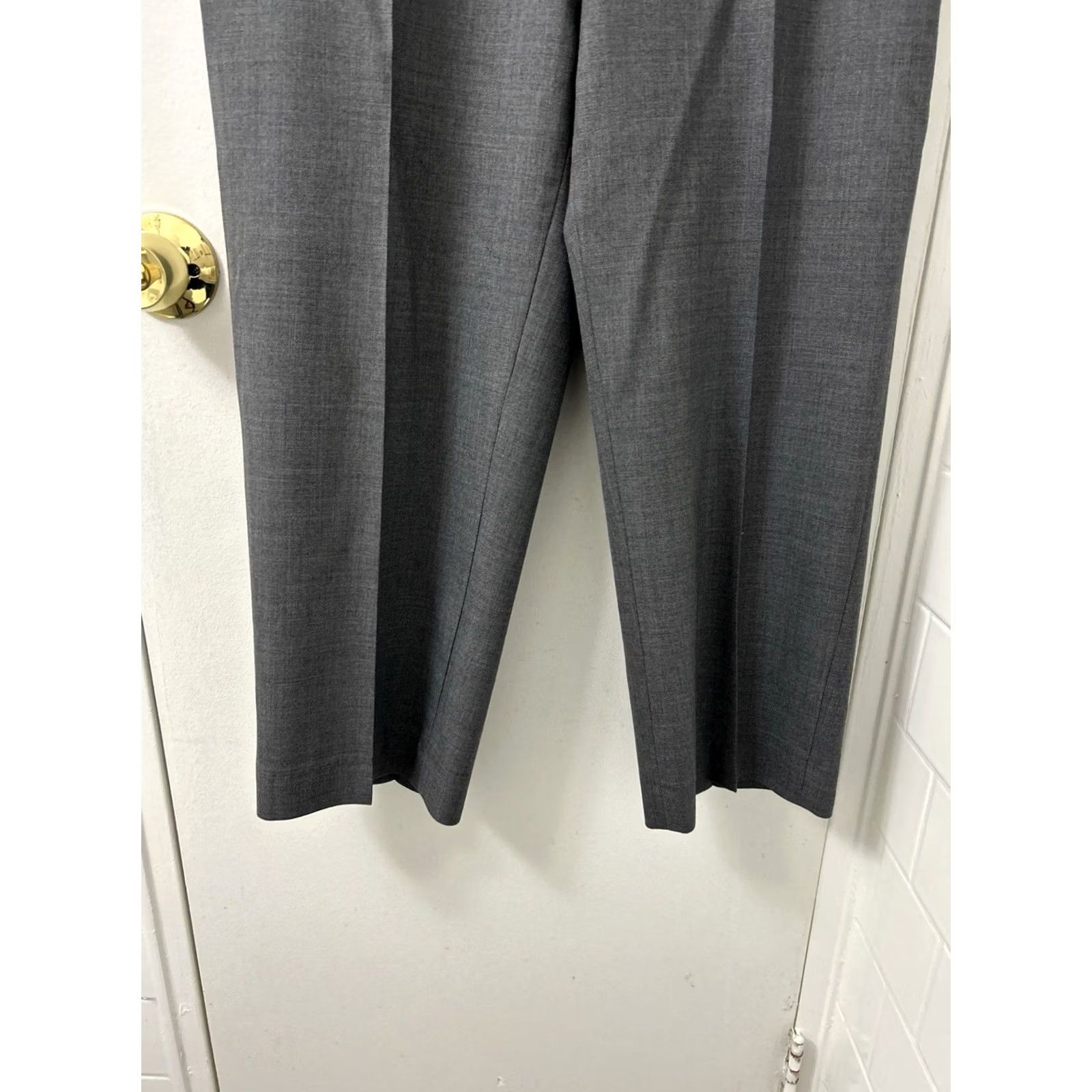 Vintage VINTAGE: No — LL Bean Dress Pants Mens 33x25.5 Gray 100% Wool Classic Fit YKK 267797 Size US 33 - 3 Thumbnail