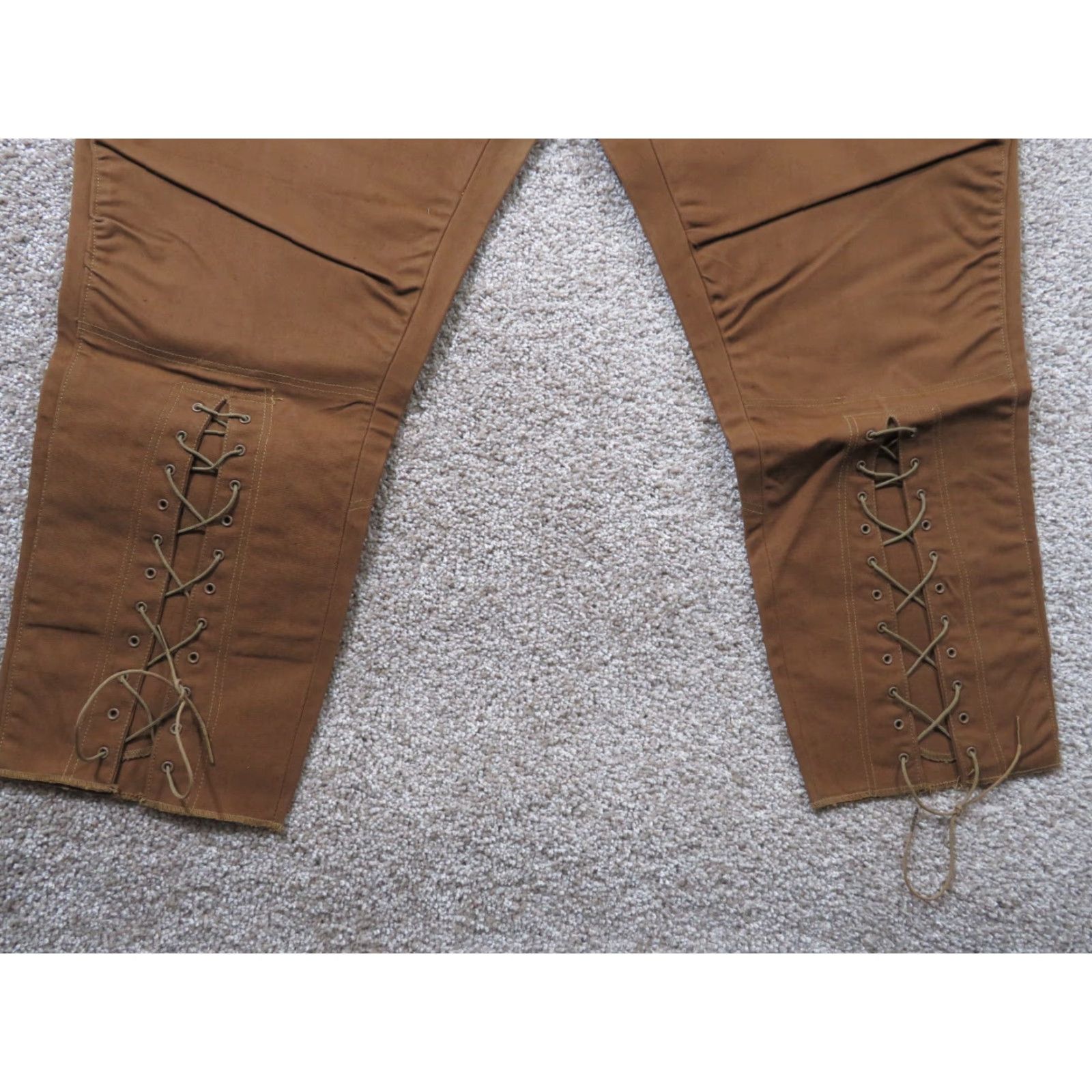 Vintage VINTAGE Duxbak Hunting Pants Canvas 42x30 Button FLY Brown 1920s Mens Adults Size US 42 / EU 58 - 2 Thumbnail