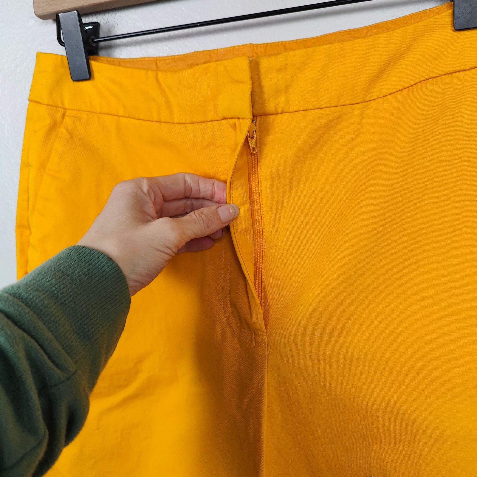 Other Boden Hambledon Pants Womens 4R Yellow Wide Leg Cuffed Size 27" / US 4 / IT 40 - 3 Thumbnail
