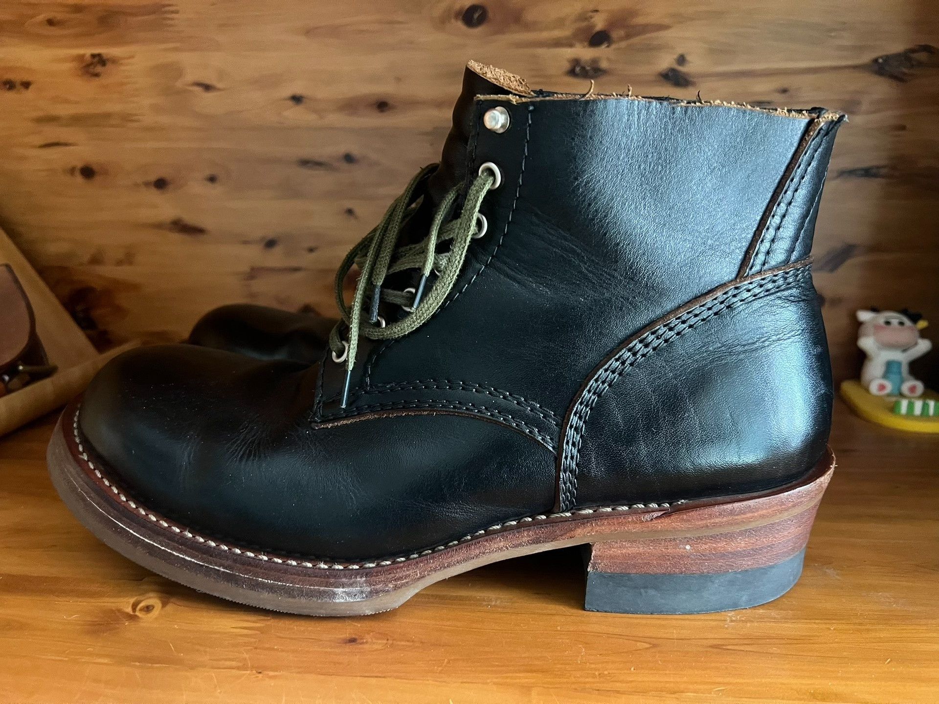 Addict Clothes Japan ADDICT CLOTHES Tea Core Leather Work Boots Size US 9 / EU 42 - 1 Thumbnail