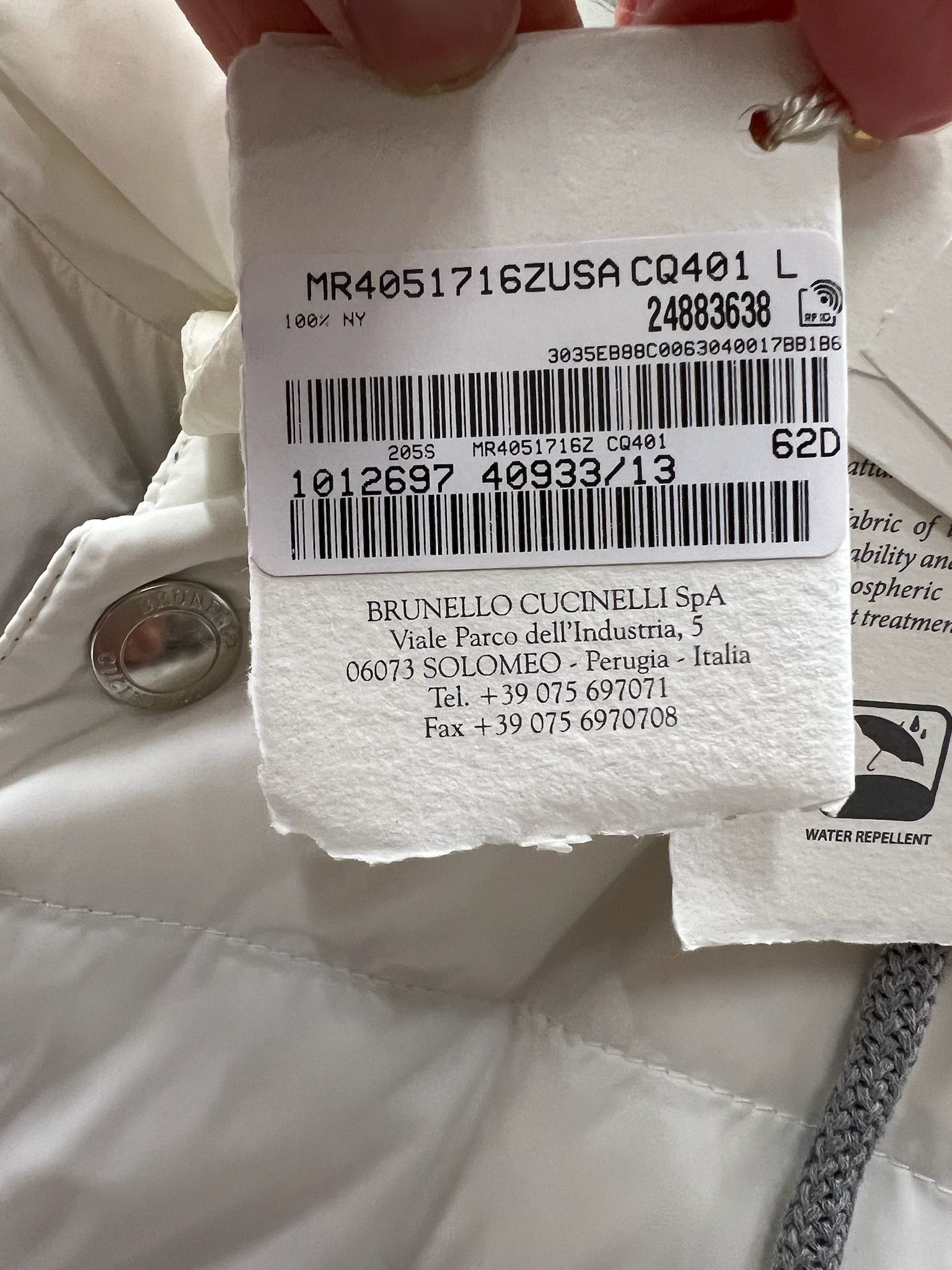 Brunello Cucinelli o1w1db10125 Padded Vest in White Size US L / EU 52-54 / 3 - 2 Thumbnail