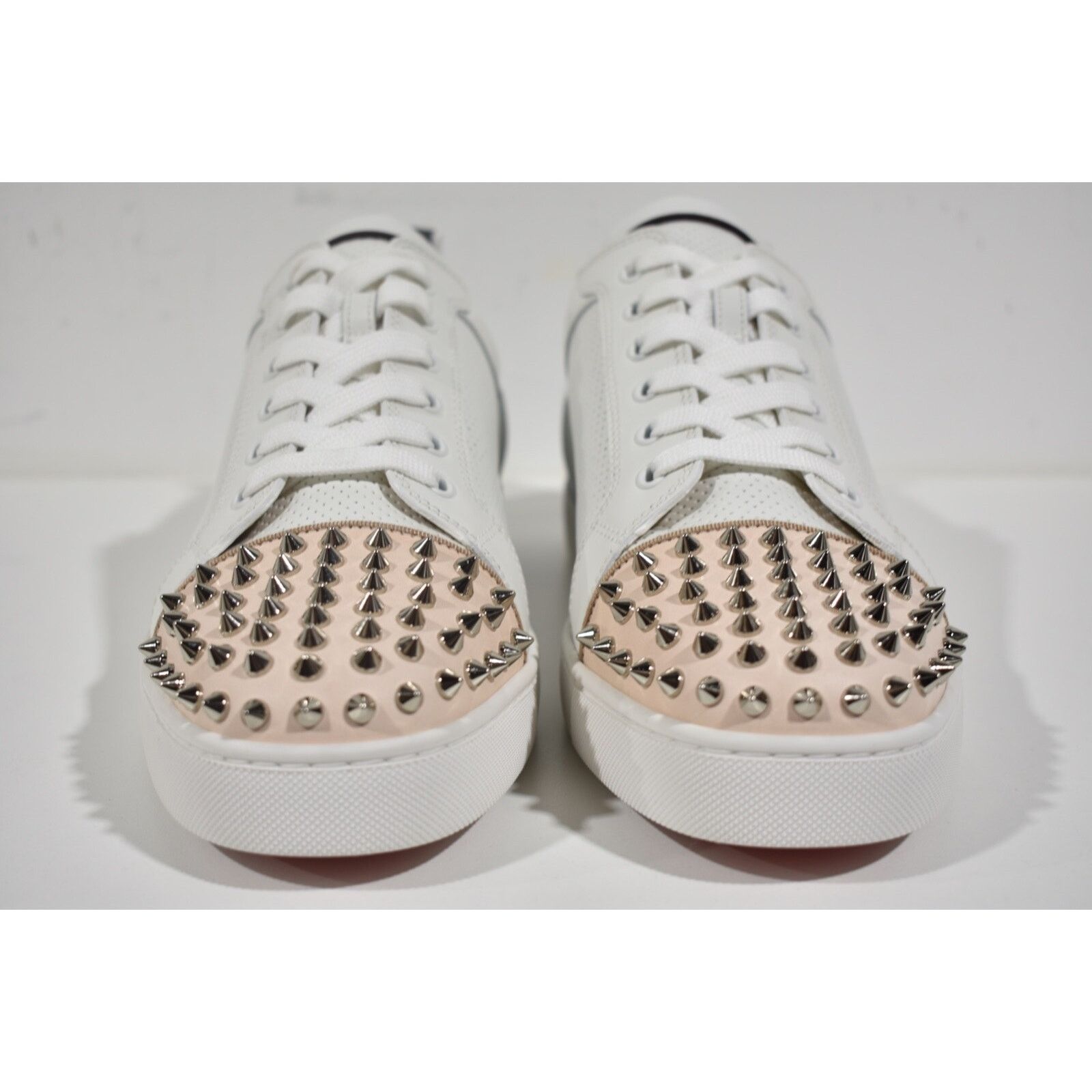 Christian Louboutin Christian Louboutin Louis Junior Spikes Orlato Flat White Size US 13 / EU 46 - 7 Thumbnail