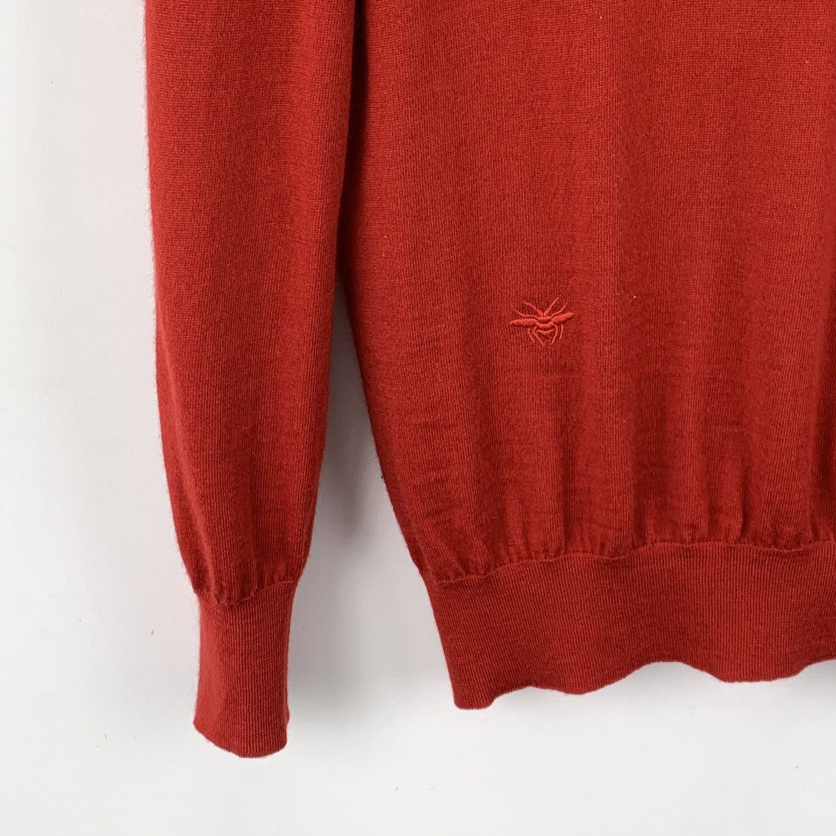 Dior Dior Red Bee Embroidered Wool Long Sleeve Knit Sweater K26WX Size US S / EU 44-46 / 1 - 4 Thumbnail