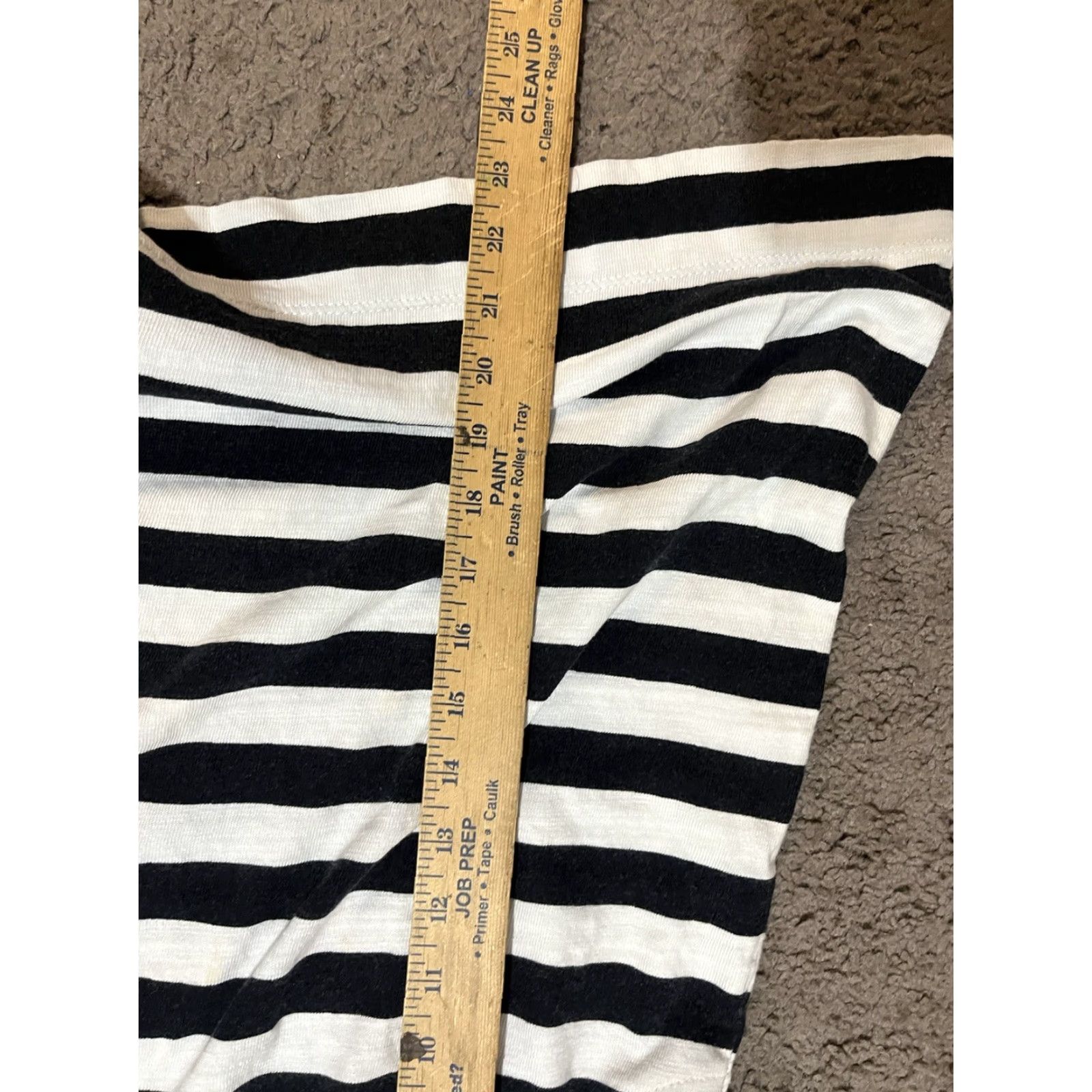 Ann Taylor VINTAGE Ann Taylor LOFT Striped Sleeveless Tank Shirt XS White Black Pullover Cotton Blend Women's Casual Basic Unlined Lightweight Size XS / US 0-2 / IT 36-38 - 5 Thumbnail