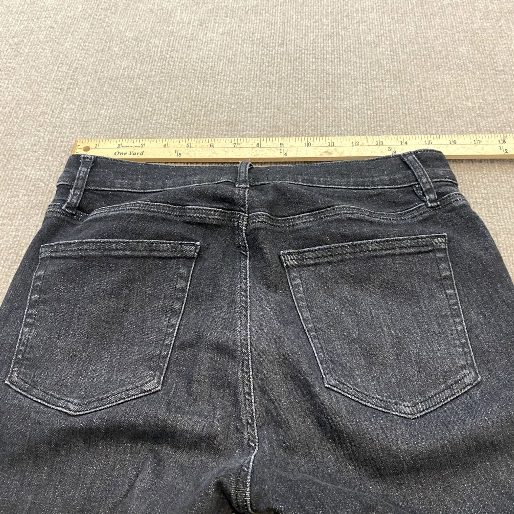 Frame FRAME Le High Straight Long Jeans Womens 31 Charcoal Gray High Rise Denim Stretch 5-Pocket Mens? Size 24" / US 00 / IT 34 - 7 Thumbnail
