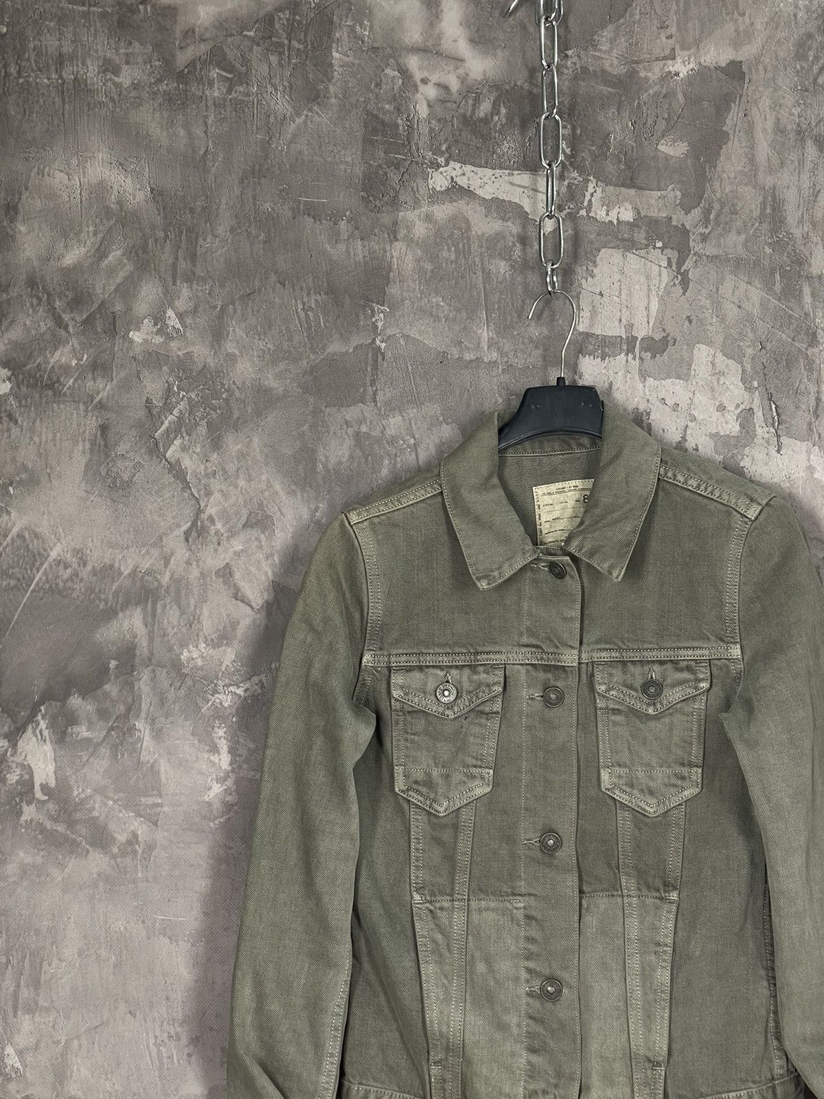 Allsaints × Japanese Brand Allsaints Archival Luxury Y2K Avant Garde Fade Denim Jacket Size M / US 6-8 / IT 42-44 - 3 Thumbnail