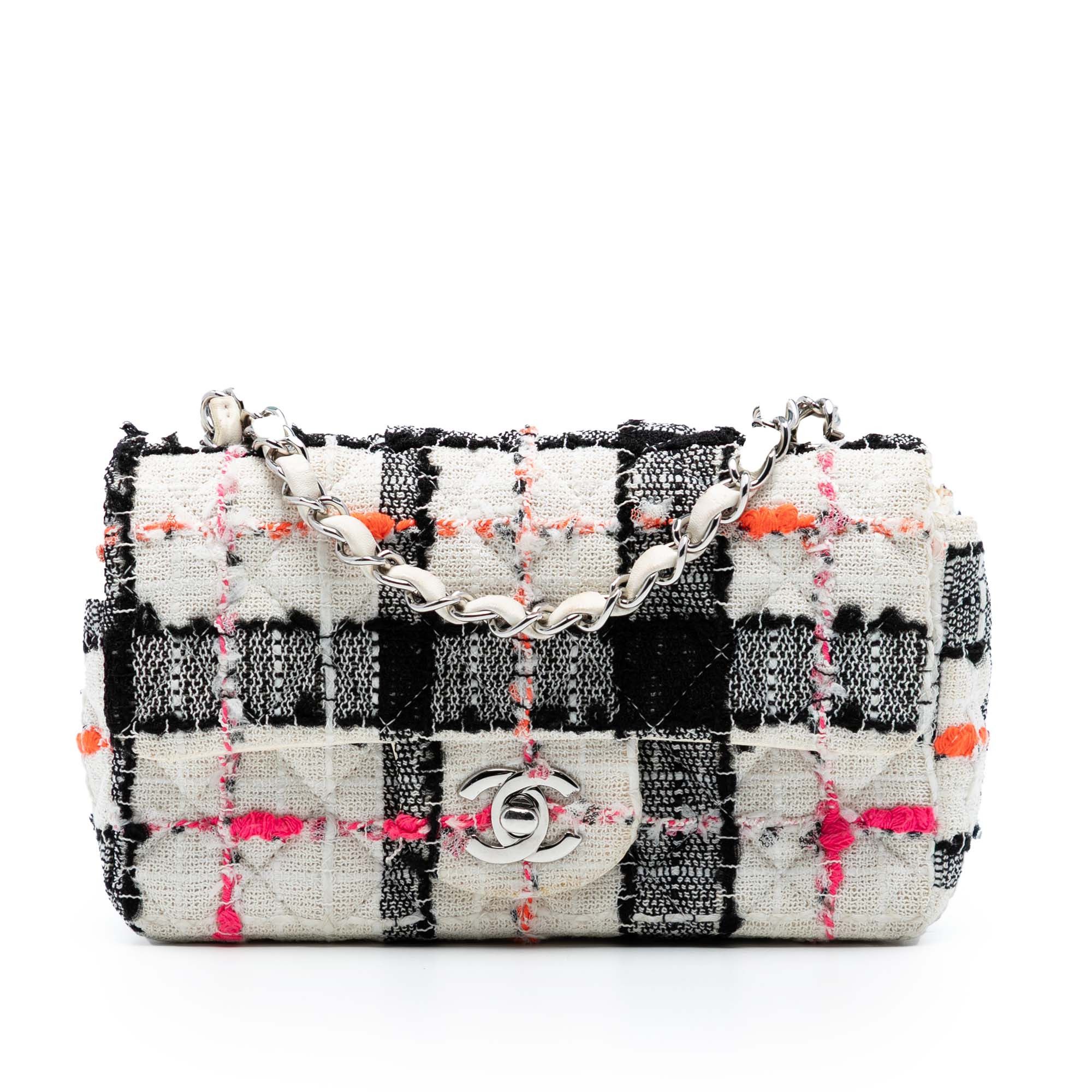 Mini Rectangular Classic Tweed Check Single Flap