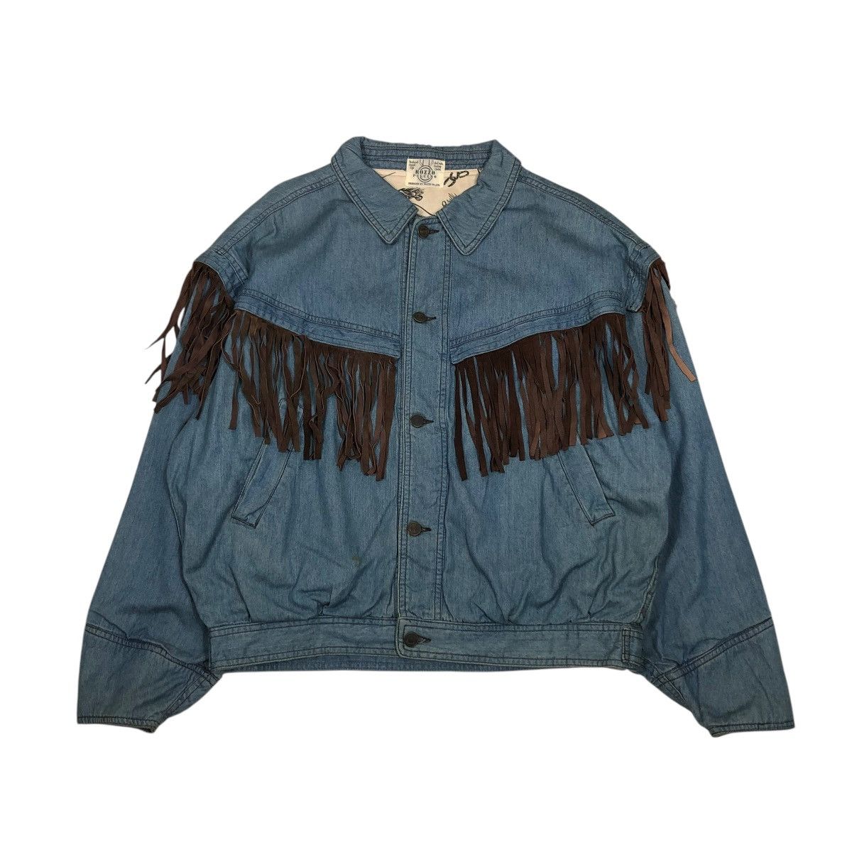 Japanese Brand 🔥VINTAGE BOMBER DENIM JACKET PAZZO CO LTD ISSEY MIYAKE Size US M / EU 48-50 / 2 - 1 Thumbnail