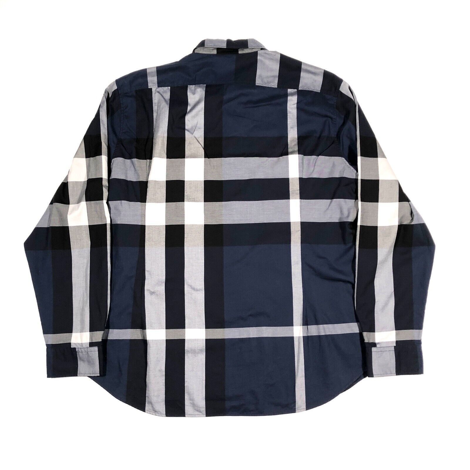 Burberry × Designer × Vintage Burberry Brit Navy Tartan Checks Button Down Shirt size XXL Size US XXL / EU 58 / 5 - 8 Thumbnail