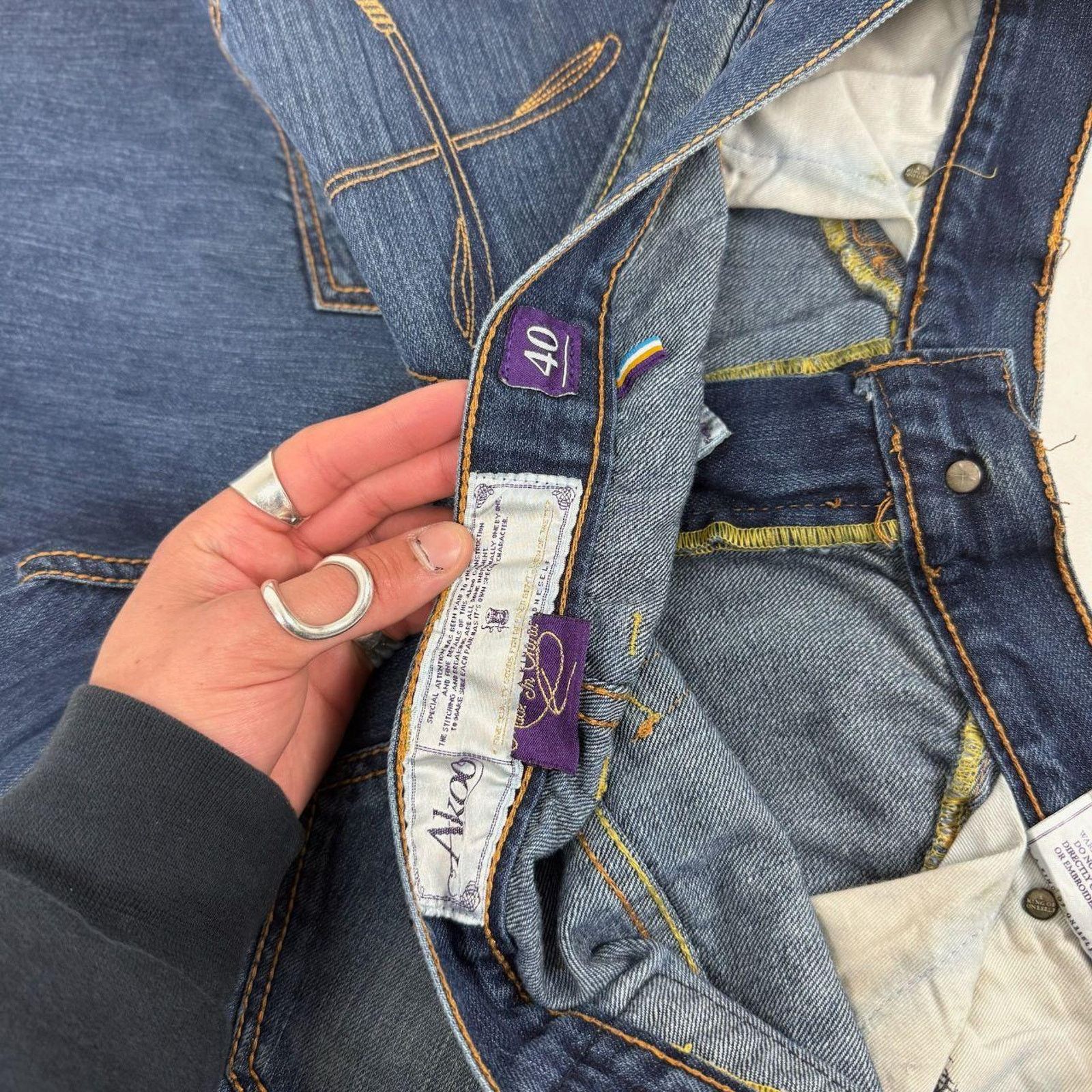 Japanese Brand × Le Grande Bleu (L.G.B.) × Vintage Vintage y2k faded skater archive baggy wide leg rare jeans Size US 38 / EU 54 - 6 Thumbnail