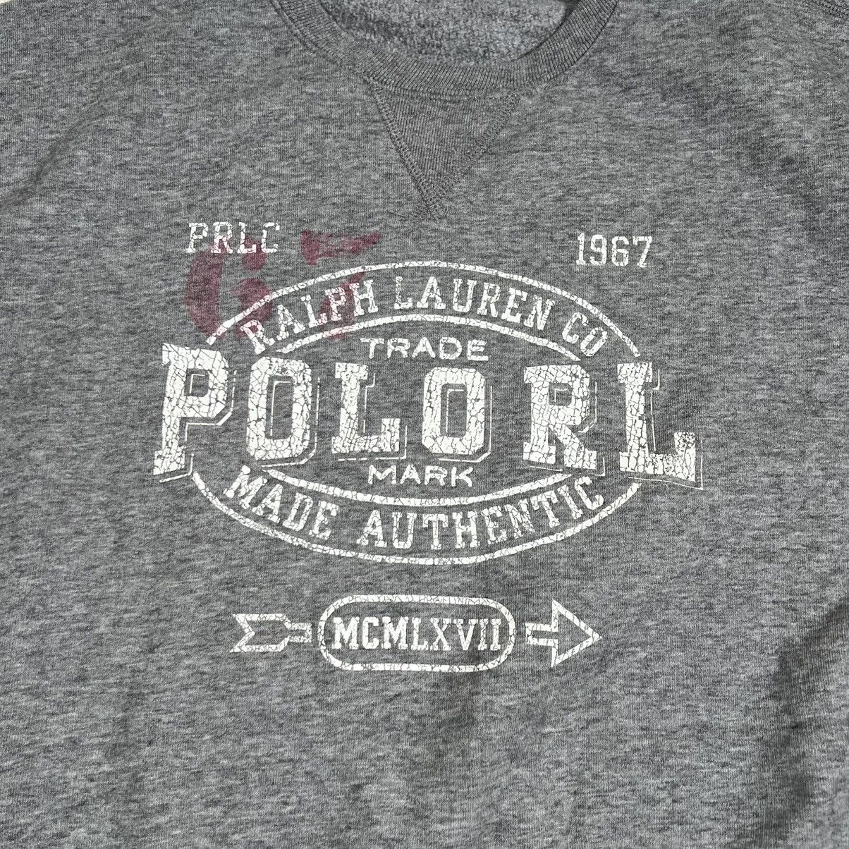 Polo Ralph Lauren Polo Ralph Lauren Grey Spellout Crewneck Sweatshirt Pullover Size L / US 10 / IT 46 - 3 Thumbnail