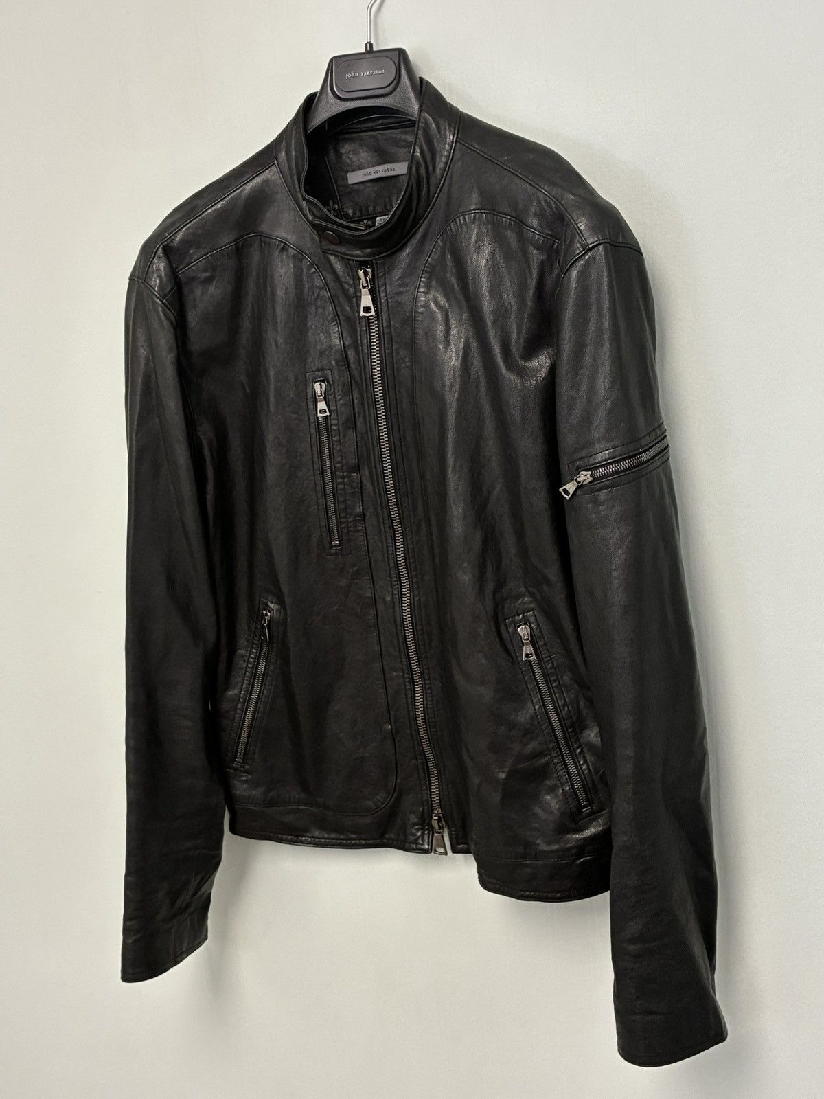 John Varvatos Lambskin Leather Moto Jacket EU 54 USA 44 Size US L / EU 52-54 / 3 - 11 Thumbnail